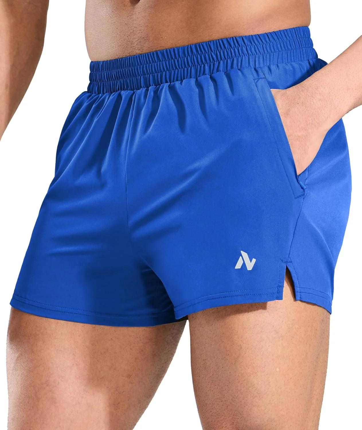 شورت ورزشی مردانه نپست، 3 اینچی، دارای لایه داخلی، خشک‌شونده سریع، سبک وزن، مناسب تمرینات ورزشی و باشگاه، دارای جیب زیپ‌دار