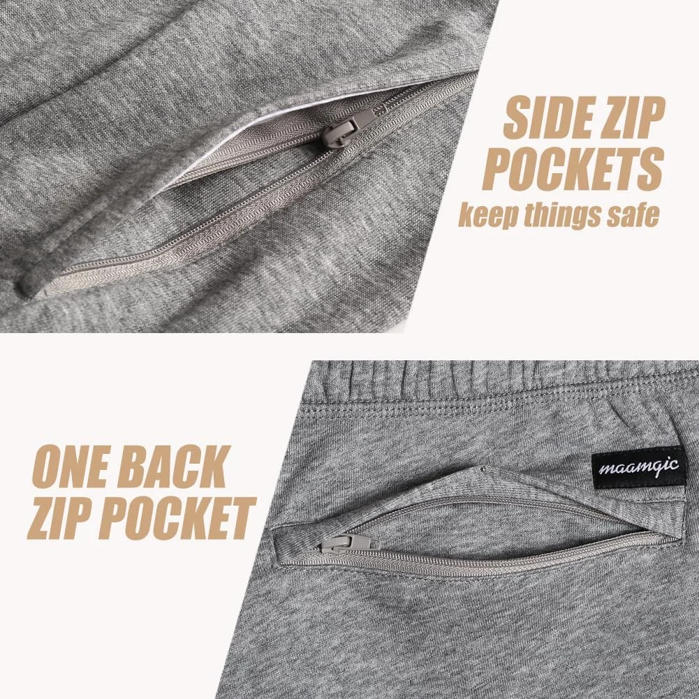 شلوارک ورزشی مردانه Maamgic، کمر کشی 5.5 اینچی، شلوارک راحتی جیب دار مناسب تمرینات ورزشی