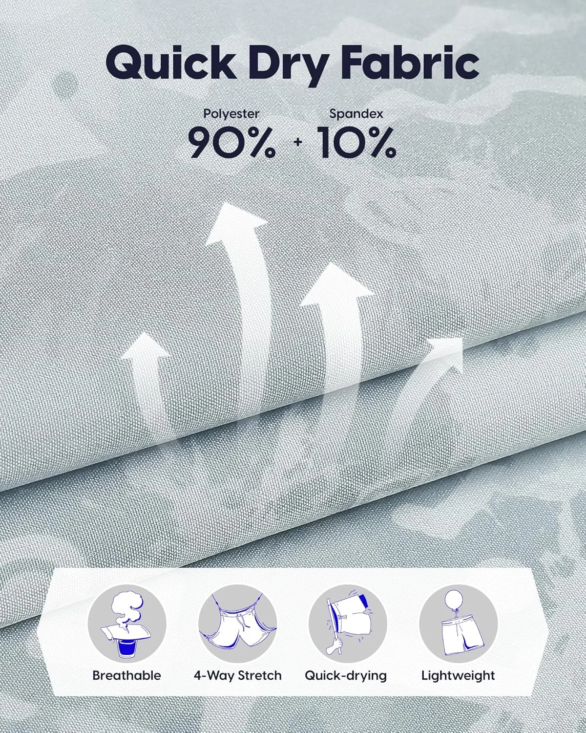 شلوارک ورزشی مردانه مامجیک، مناسب باشگاه و دویدن، 7 اینچ، با قابلیت خشک شدن سریع، دارای جیب زیپدار و بدون آستر شلوارک ورزشی مردانه مامجیک، مناسب باشگاه و دویدن، 7 اینچ، با قابلیت خشک شدن سریع، دارای جیب زیپدار و بدون آستر