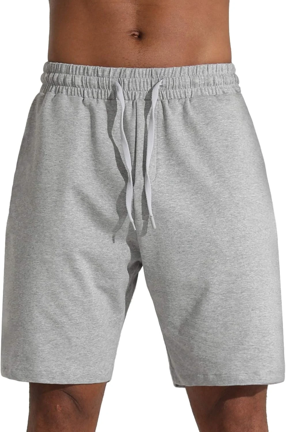 شلوارک راحتی مردانه با جیب های عمیق، شلوارک نخی گشاد برای دویدن، تمرین، ورزش، بسکتبال