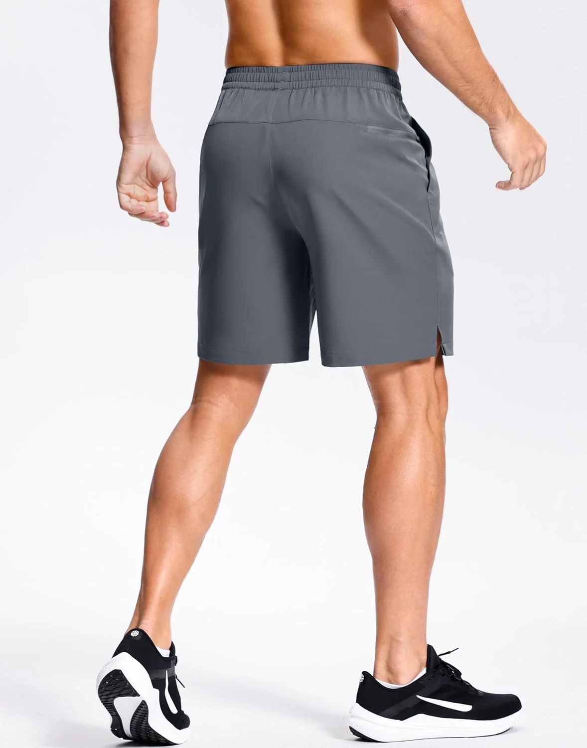 شلوارک ورزشی مردانه GGJ، سبک وزن، با جیب زیپ دار، مناسب باشگاه، دویدن، تنیس، خشک شونده سریع
