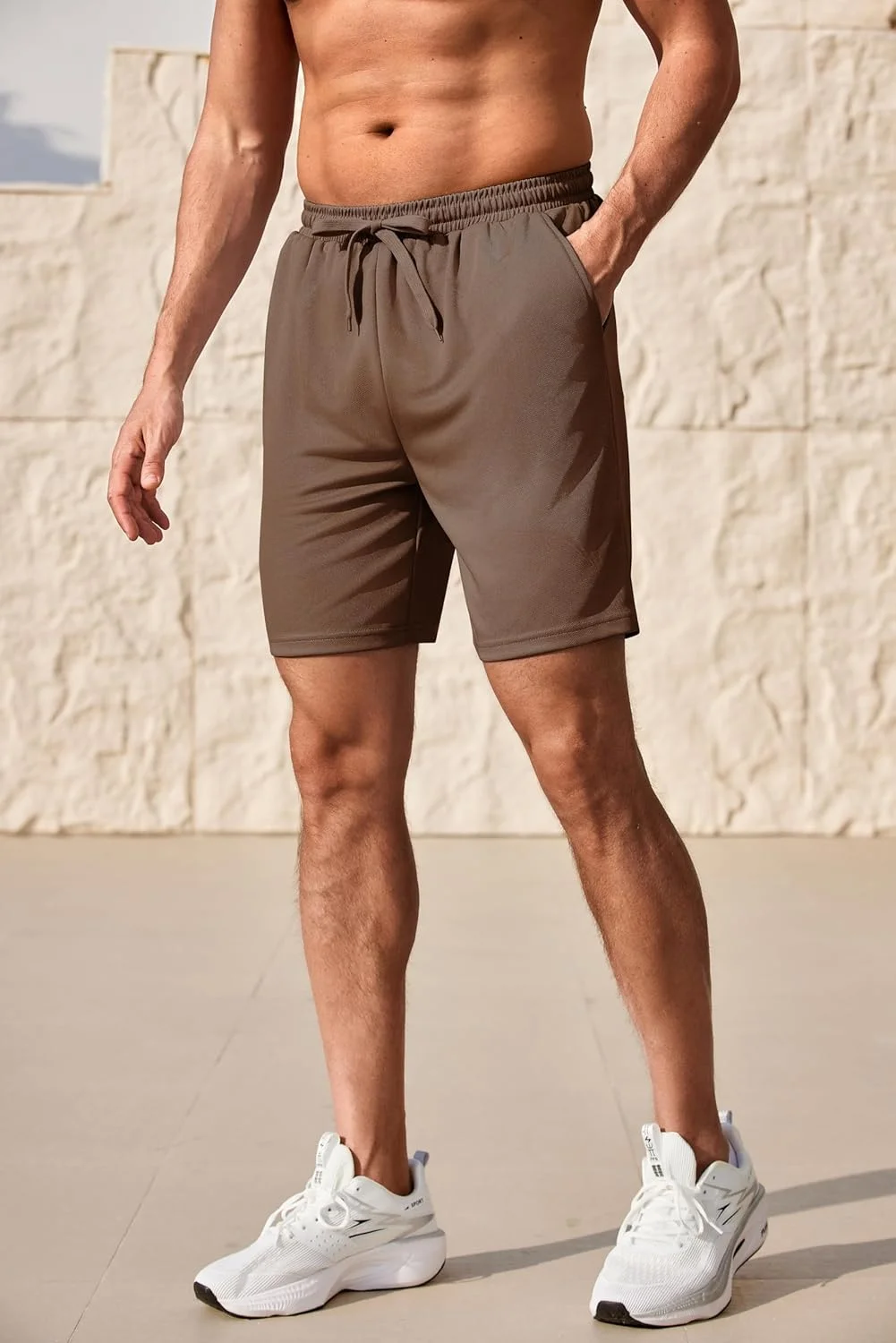 شلوارک ورزشی مردانه COOFANDY، شلوارک توری ورزشی، سبک وزن، خشک شونده سریع، شلوارک تمرینی با جیب