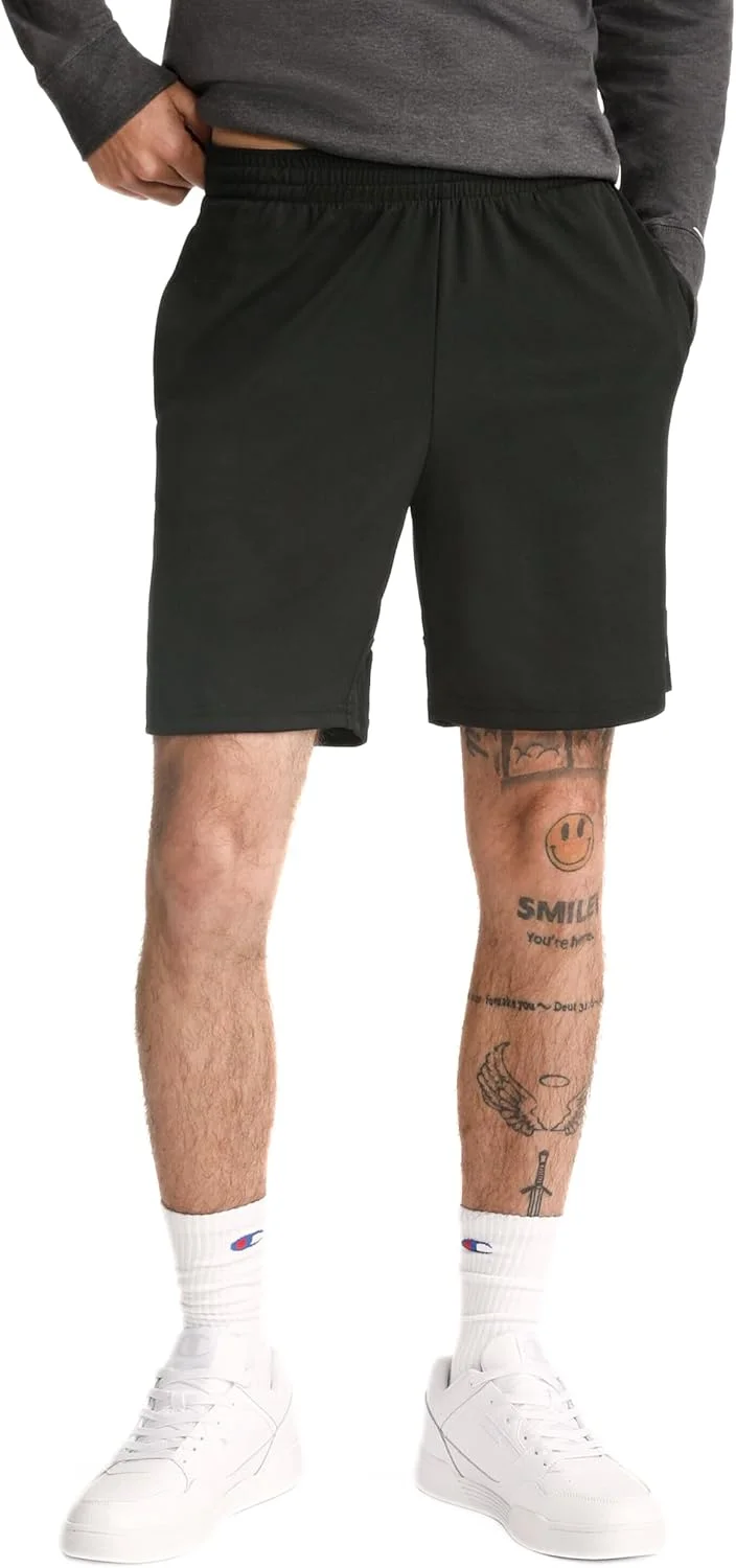 شورت ورزشی مردانه، جذب رطوبت، مناسب باشگاه (سایز معمولی یا بزرگ)، مشکی با لوگوی بازتابنده، مدیوم