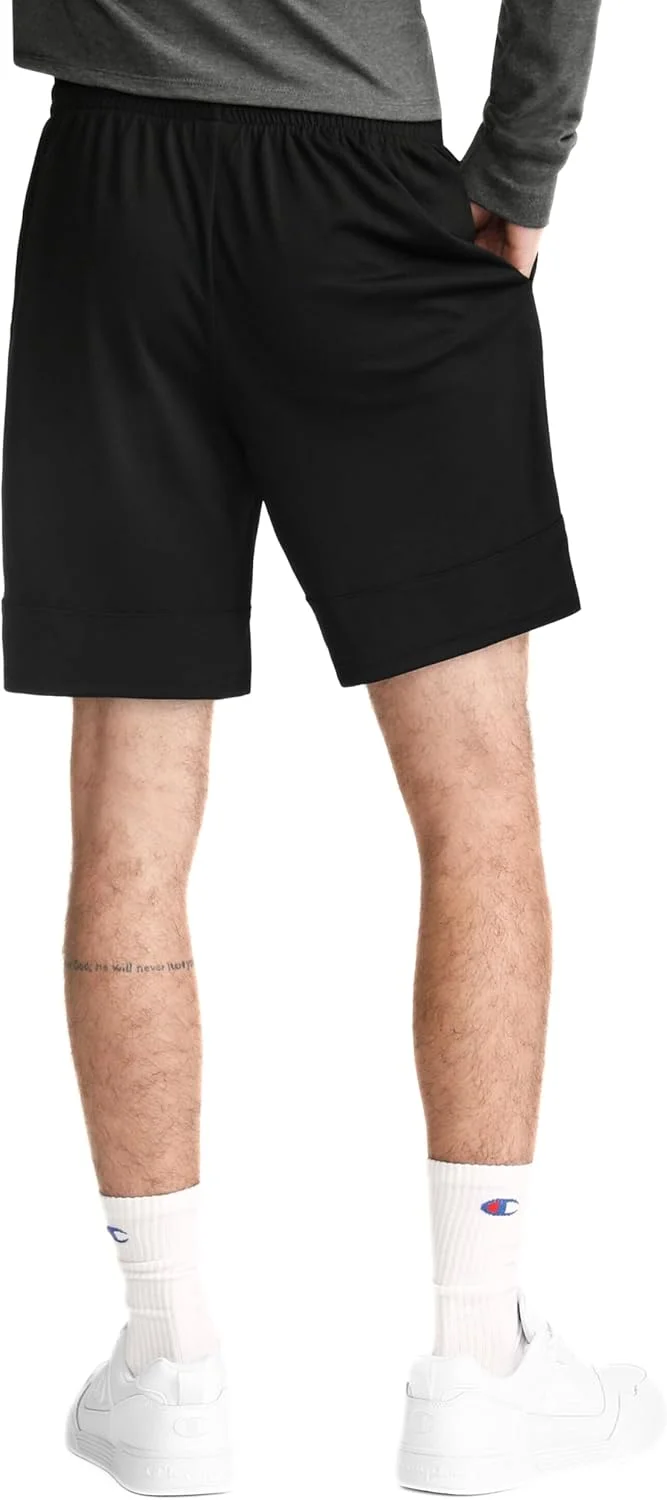 شورت ورزشی مردانه، جذب رطوبت، مناسب باشگاه (سایز معمولی یا بزرگ)، مشکی با لوگوی بازتابنده، مدیوم