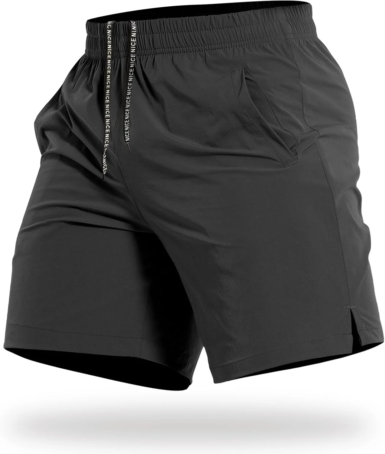 شلوارک ورزشی مردانه CANGHPGIN، مناسب تمرین، قد 7 اینچ / 5 اینچ، شلوارک دویدن با قابلیت خشک شدن سریع، شلوارک ورزشی سبک وزن مردانه برای باشگاه با جیب