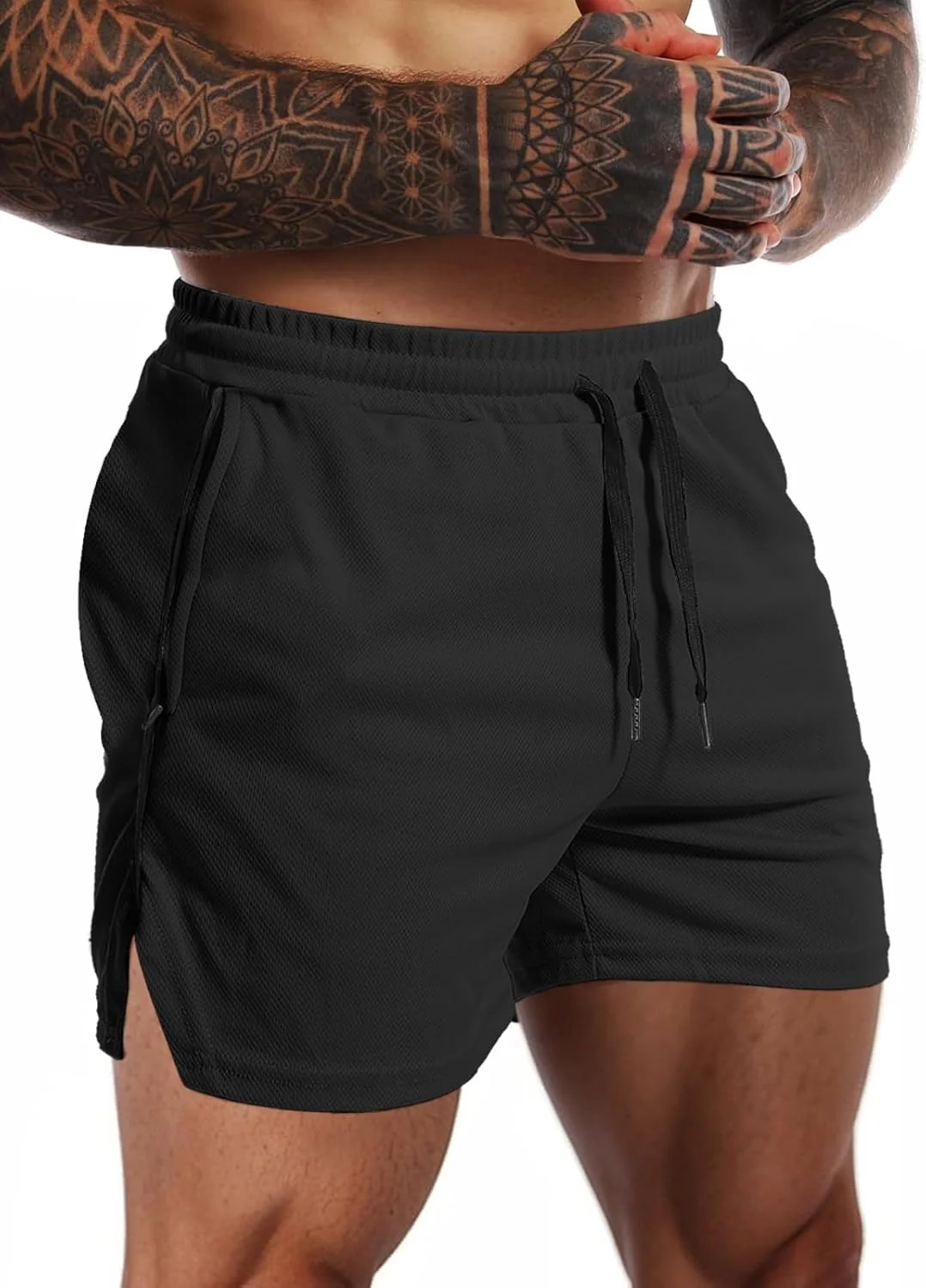 شورت ورزشی مردانه Aolesy با جیب زیپ دار، قد 5 اینچ، سبک وزن، مناسب باشگاه، دویدن و بدنسازی شورت ورزشی مردانه Aolesy با جیب زیپ دار، قد 5 اینچ، سبک وزن، مناسب باشگاه، دویدن و بدنسازی