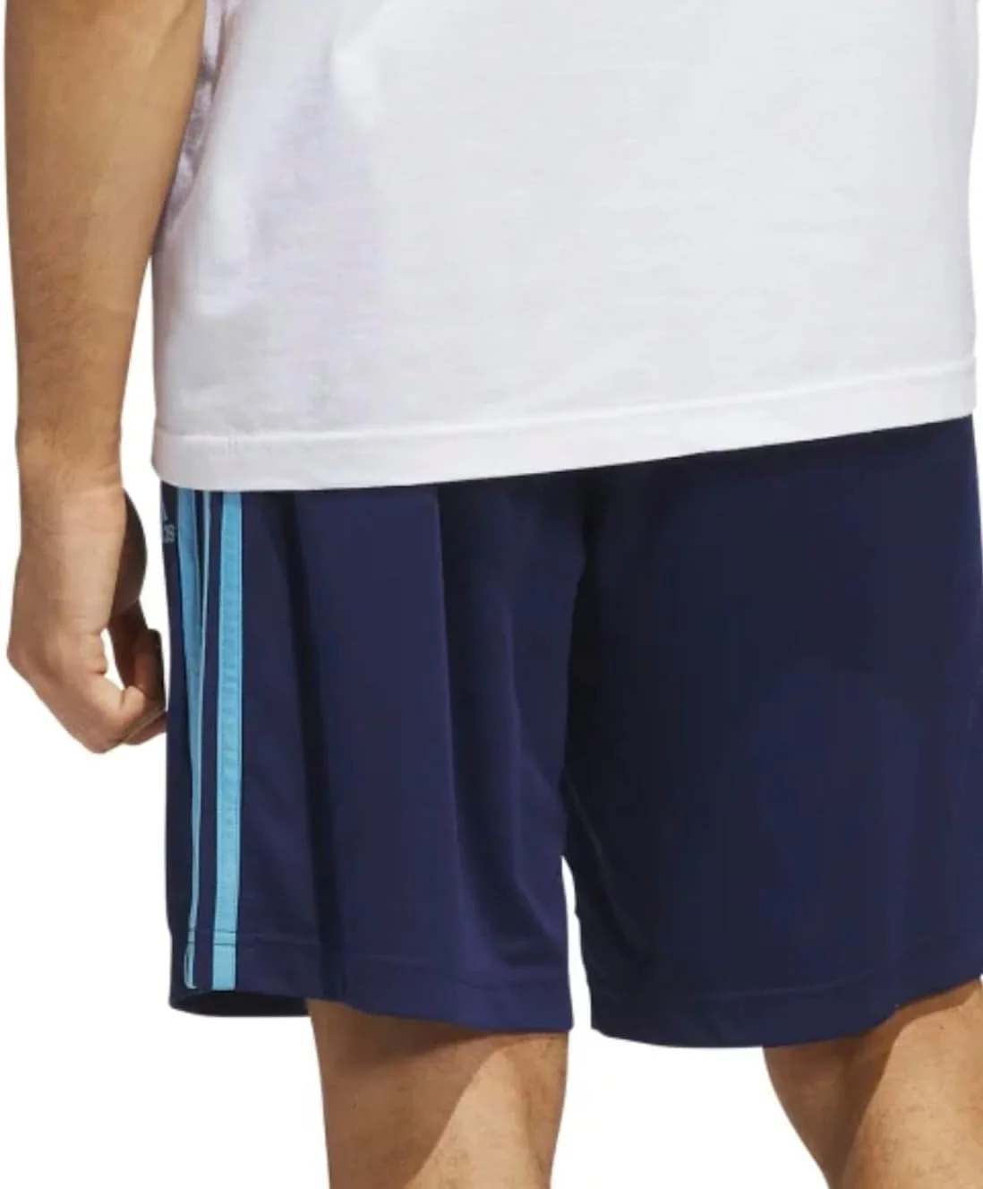 شلوارک ورزشی مردانه آدیداس 3S PES، مناسب تمرین و استفاده روزمره، با قابلیت جذب رطوبت - خاکستری