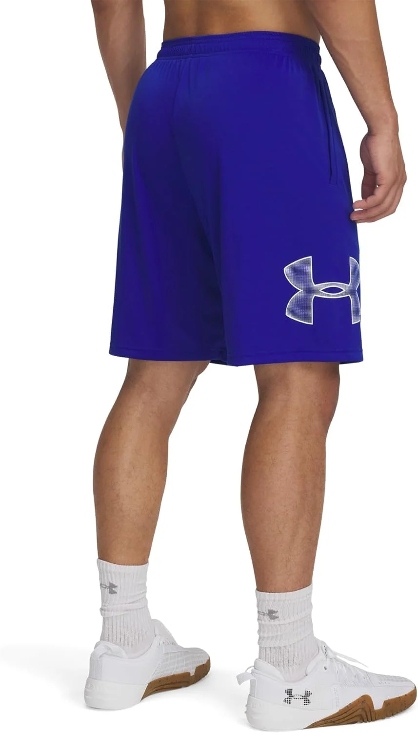 شورت ورزشی مردانه آندر آرمور مدل Tech Graphic، آبی/سفید، سایز بزرگ