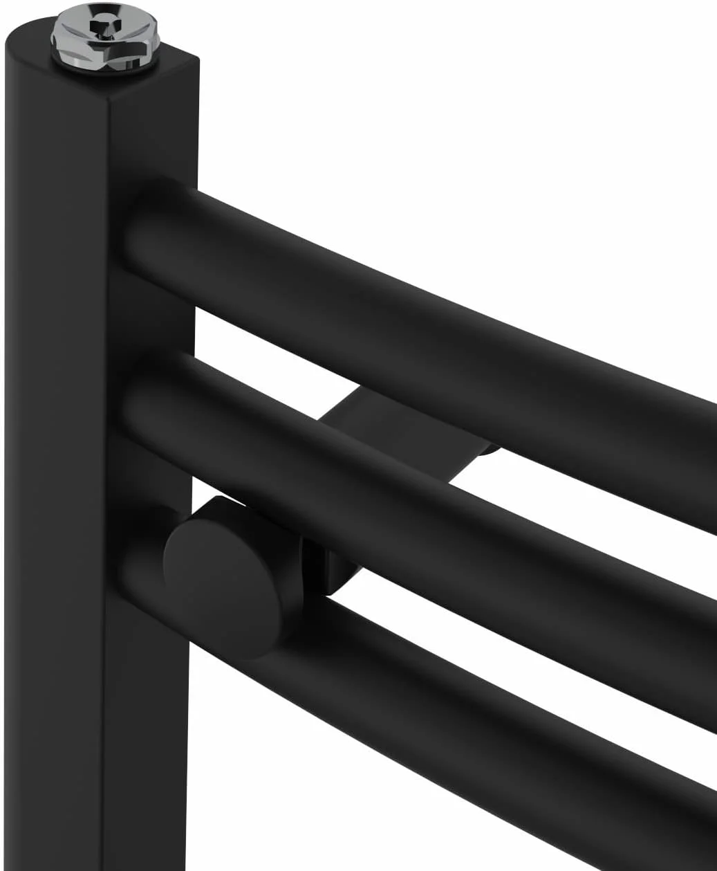 رادیاتور حوله خشک کن مشکی خمیده NRG مناسب حمام - 600×800 میلی متر