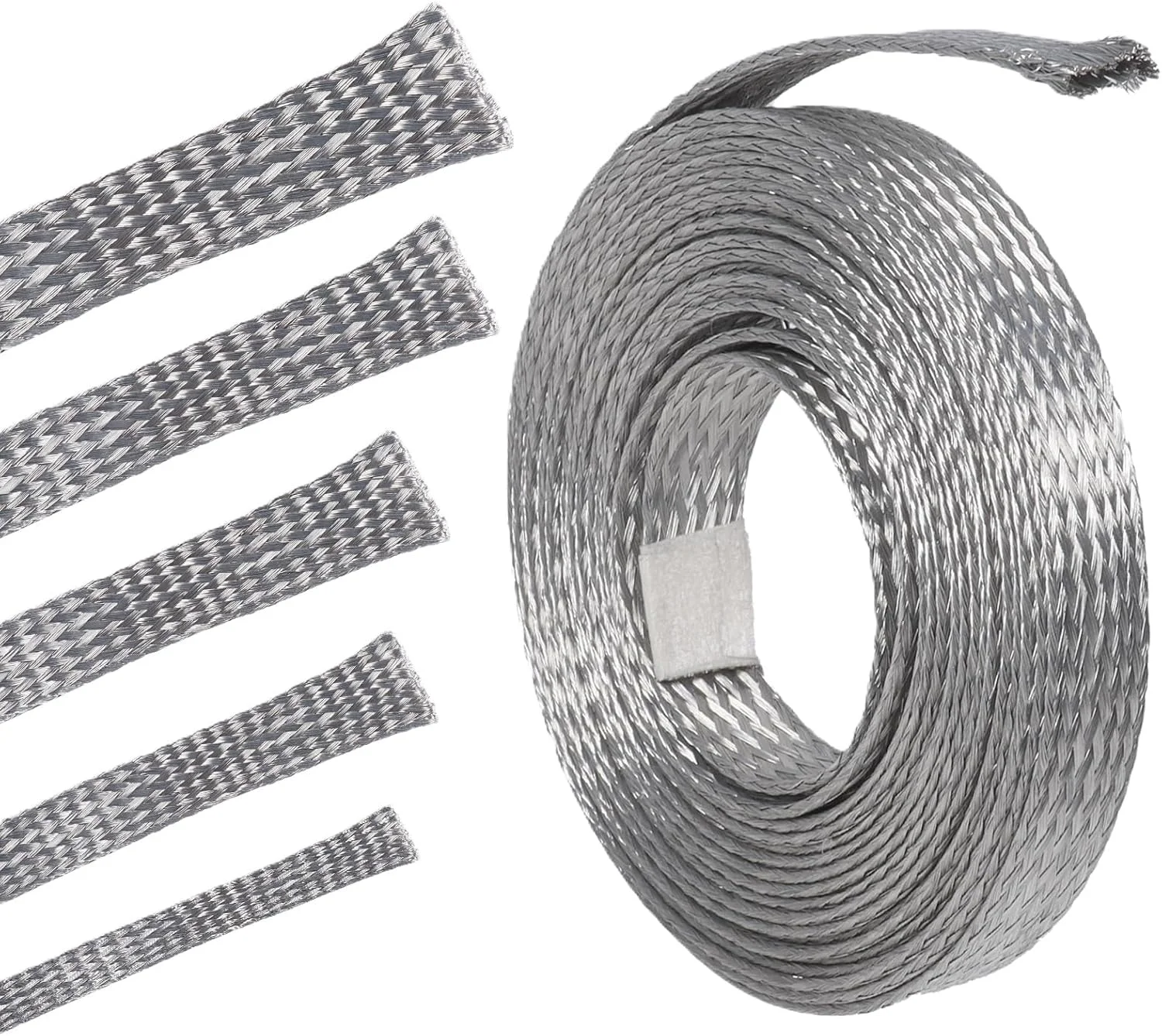 سیم بافته مسی قلع اندود Bridgold، رول 100 متری (6 میلی متر) - روکش مدیریت کابل سیم بافته مسی قلع اندود Bridgold، رول 100 متری (6 میلی متر) - روکش مدیریت کابل