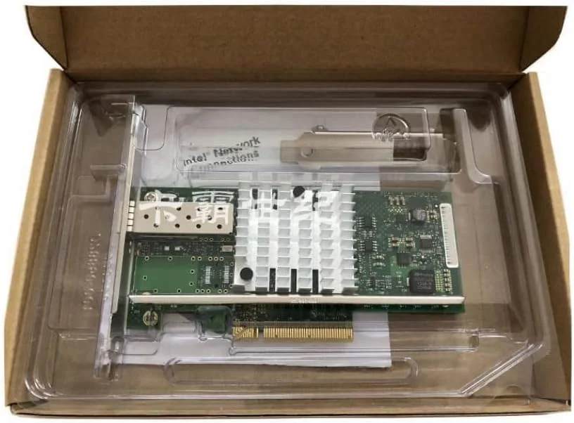 کارت شبکه فیبر نوری 10 گیگابیتی تک پورت X520-DA1 82599EN E10G41BTDA SFP + X520-SR1