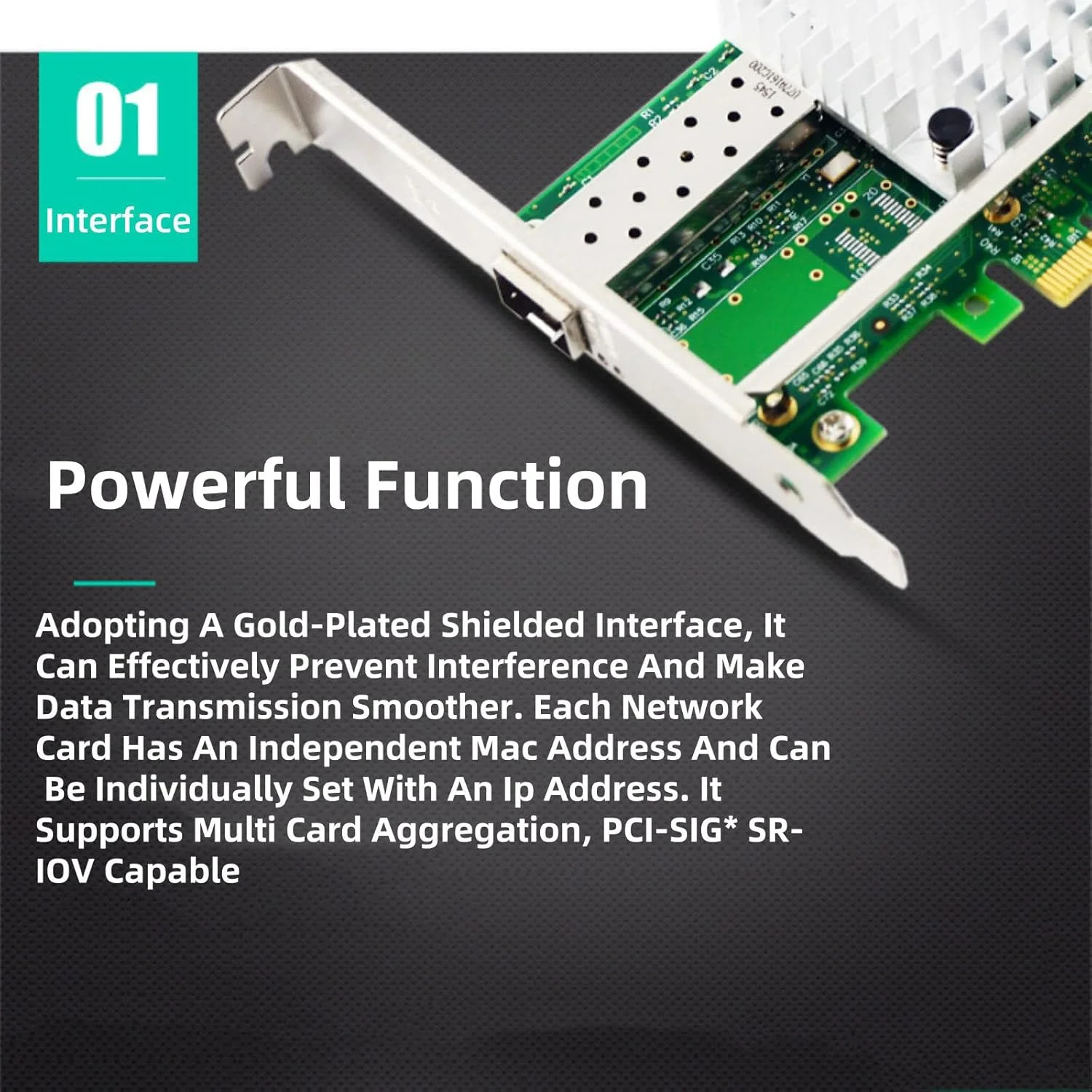 کارت شبکه آداپتور Intel X520-DA1 با براکت Low Profile و پشتیبانی از پورت نوری SFP+، انتقال 10GbE از طریق PCI-E X8 X16