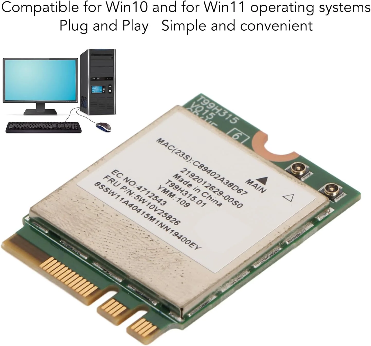 کارت شبکه 6E مدل VBESTLIFE، کارت 6E برای MT7922، سه بانده 2.4G 5G 6G، سرعت 5400 مگاهرتز، بلوتوث 5.3، مناسب برای VBESTLIFE5yr9obkhei کارت شبکه 6E مدل VBESTLIFE، کارت 6E برای MT7922، سه بانده 2.4G 5G 6G، سرعت 5400 مگاهرتز، بلوتوث 5.3، مناسب برای VBESTLIFE5yr9obkhei