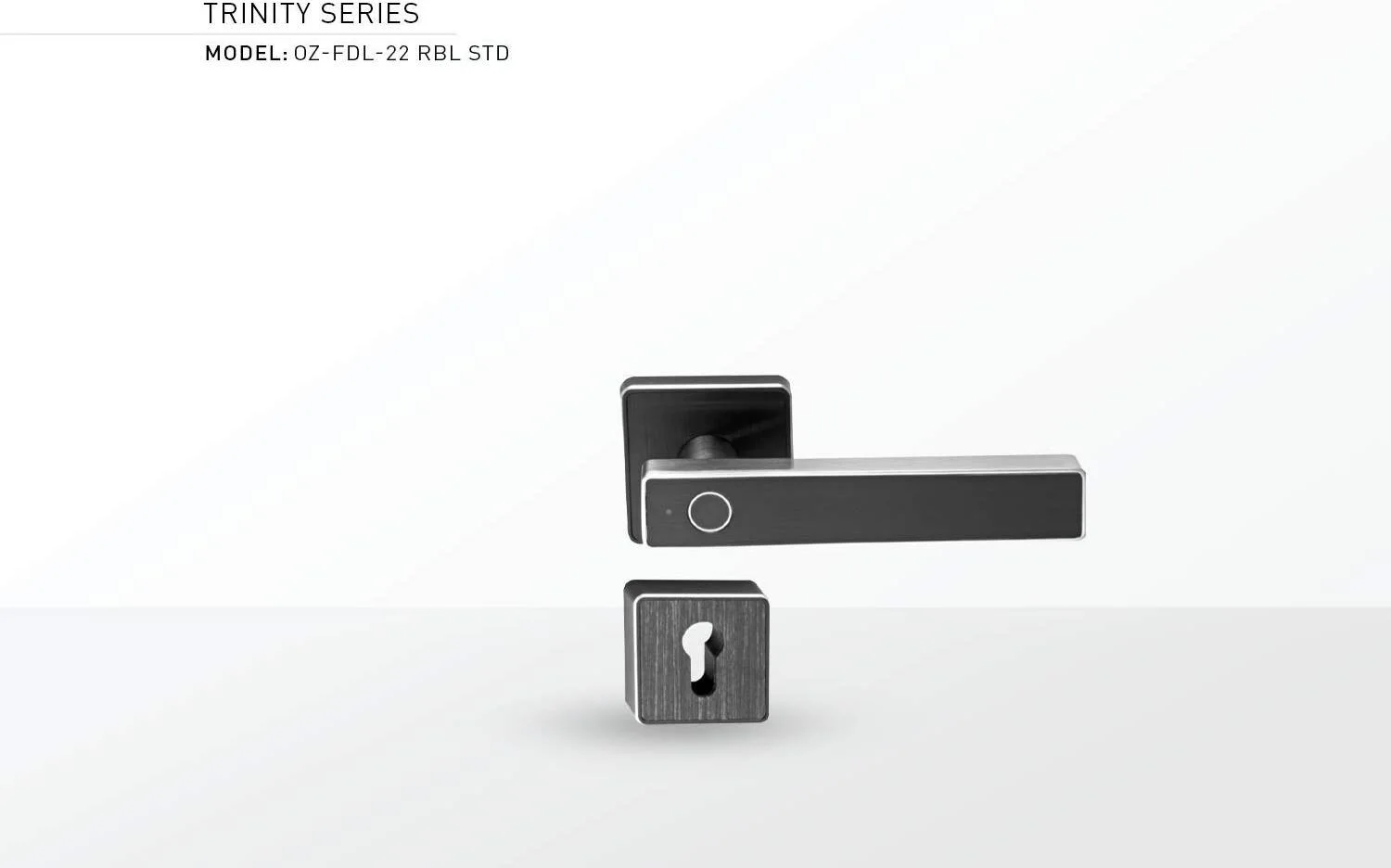 قفل درب هوشمند Ozone OZ-FDL-22 RBL STD، برنامه موبایل (بلوتوث/دروازه)، اثر انگشت، حالت دسترسی کلید مکانیکی، عملکرد تنظیم زمان قفل خودکار، 200 اثر انگشت، مشکی | OZ-FDL-22-RBL-STD