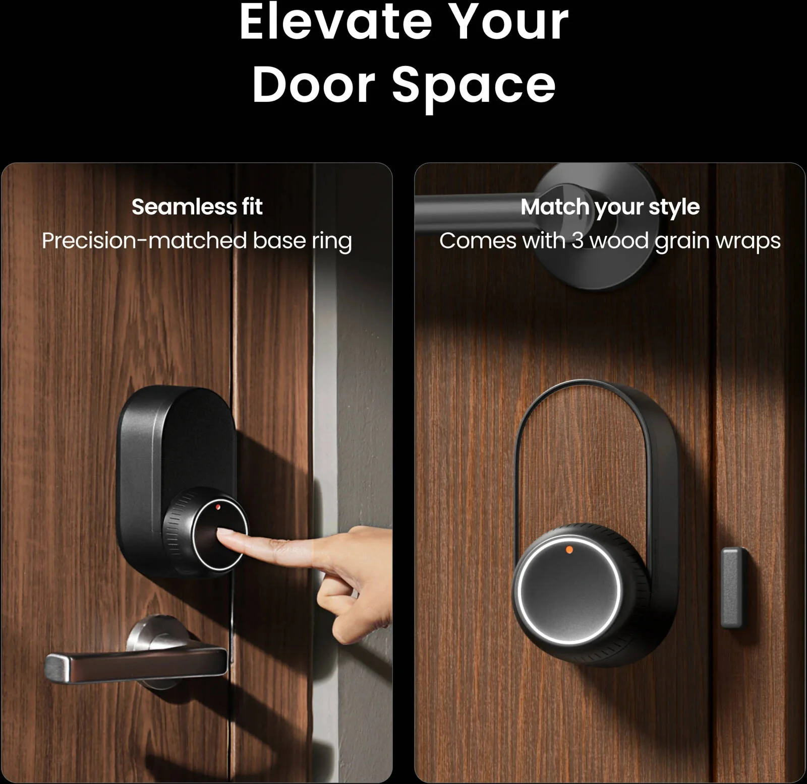 قفل هوشمند درب SwitchBot Lock Ultra، اثر انگشت، NFC، رمز عبور، بلوتوث و هاب Wi-Fi، ورود بدون کلید برای خانه و دفتر، نصب آسان، سازگار با الکسا، گوگل و اپل هوم، مشکی | W5600000