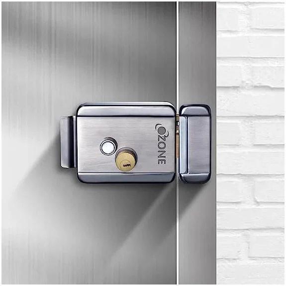 قفل ریم الکتریکی ازن، قفل هوشمند، 5 کلید نقطه‌ای کامپیوتری، سیلندر دوبل برنجی، دکمه فشاری فولادی، ضد خوردگی، بدنه قفل فولادی جامد، استیل ضد زنگ | OZ-ERL01-R