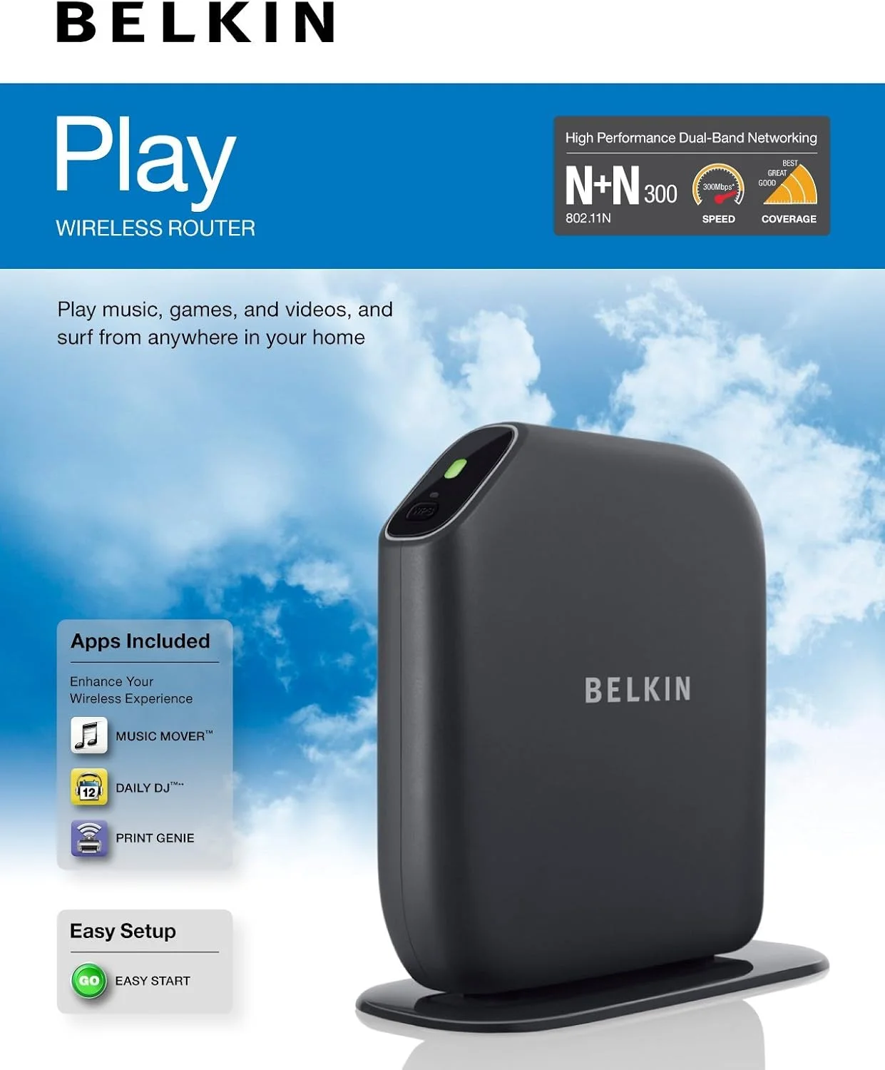 روتر بیسیم بلکین مدل Play (F7D4302) روتر بیسیم بلکین مدل Play (F7D4302)