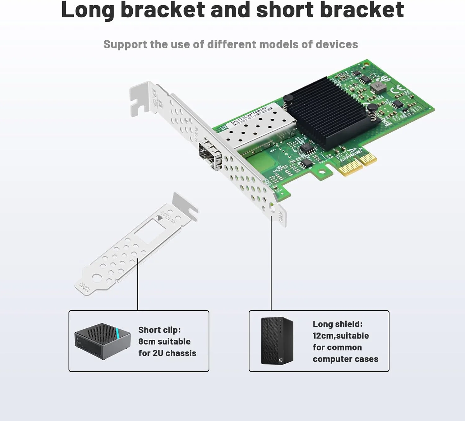 کارت شبکه فیبر نوری تک پورت SFP با سرعت 1.25 گیگابیت بر ثانیه با تراشه Broadcom BCM5708، کارت رابط شبکه فیبر نوری تک پورت PCIE X1 پشتیبانی از Windows Server/Linux/Vmware کارت شبکه فیبر نوری تک پورت SFP با سرعت 1.25 گیگابیت بر ثانیه با تراشه Broadcom BCM5708، کارت رابط شبکه فیبر نوری تک پورت PCIE X1 پشتیبانی از Windows Server/Linux/Vmware