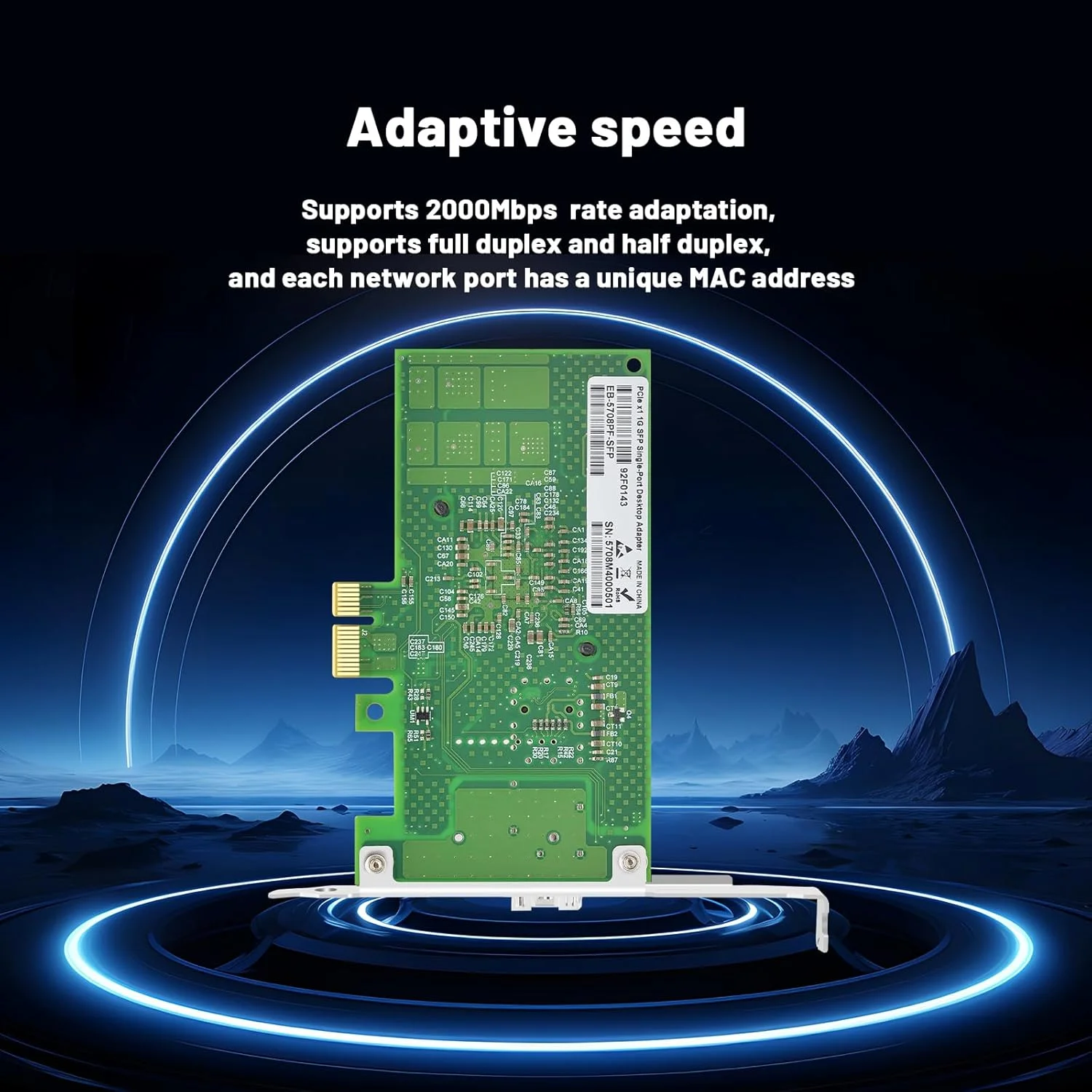 کارت شبکه فیبر نوری تک پورت SFP با سرعت 1.25 گیگابیت بر ثانیه با تراشه Broadcom BCM5708، کارت رابط شبکه فیبر نوری تک پورت PCIE X1 پشتیبانی از Windows Server/Linux/Vmware کارت شبکه فیبر نوری تک پورت SFP با سرعت 1.25 گیگابیت بر ثانیه با تراشه Broadcom BCM5708، کارت رابط شبکه فیبر نوری تک پورت PCIE X1 پشتیبانی از Windows Server/Linux/Vmware