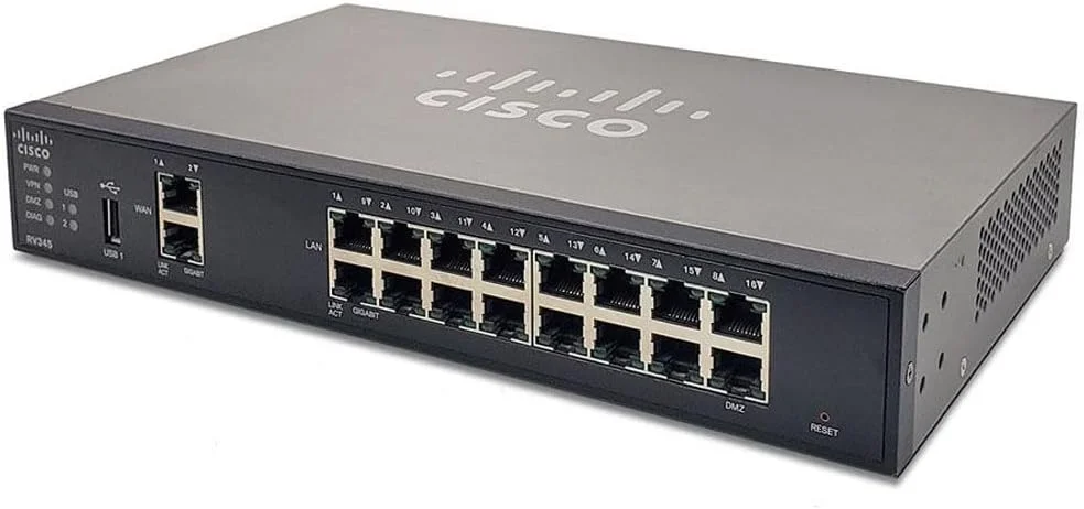 روتر امنیتی دوگانه WAN سیسکو RV345 (بازسازی شده) روتر امنیتی دوگانه WAN سیسکو RV345 (بازسازی شده)