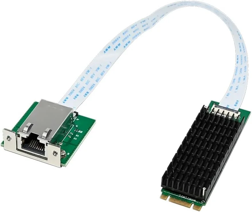 کارت شبکه M.2 B+M تک پورت 10GbE آداپتور شبکه اترنت RJ45 کارت شبکه سرور درجه کنترل صنعتی AQC107