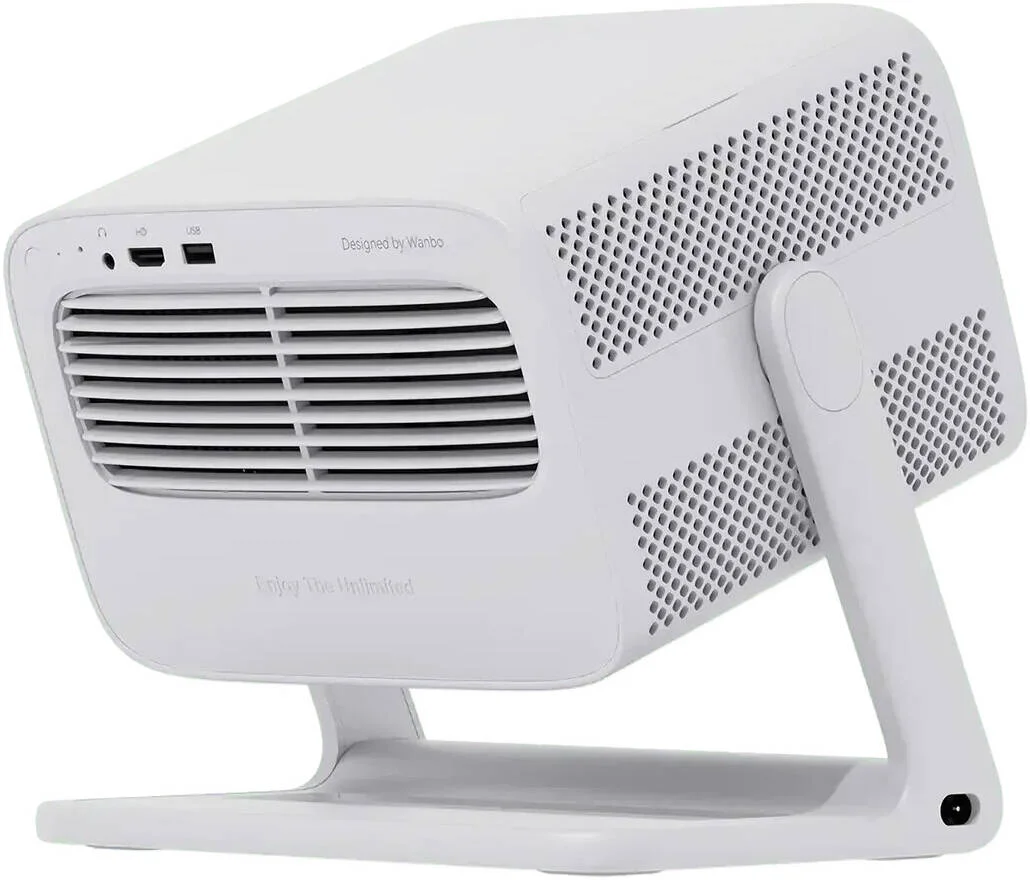 پروژکتور Wanbo Vali 1، پروجکشن گیمبال 200 درجه، 900 لومن ANSI، نویز فن 28dB/m، بلندگوهای استریو Hi-Fi 12 واتی، فناوری هوشمند ASA 3.0، Chromecast داخلی، سیستم عامل Android 11، سفید | Vali 1