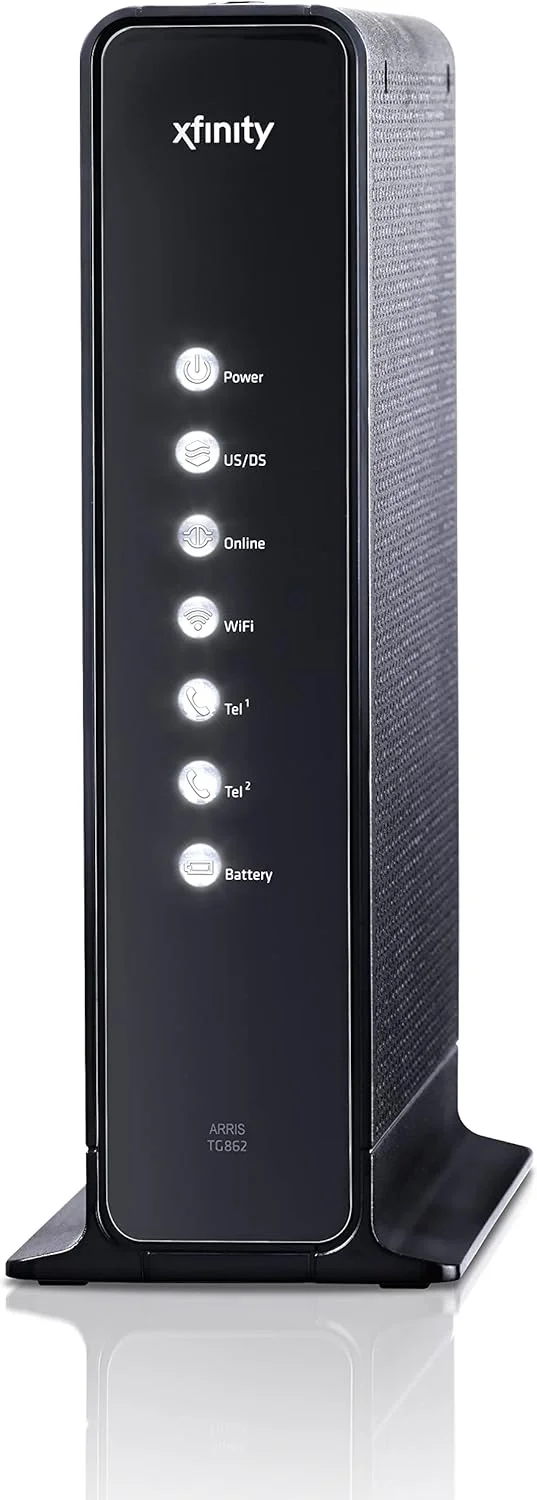 دروازه مسکونی ARRIS DOCSIS 3.0 با روتر 802.11n/ 4 گیگاپورت/ 2 خط تلفن تایید شده با Comcast (TG862G-CT)