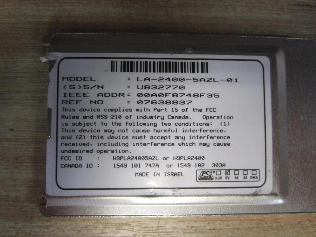 کارت شبکه بی‌سیم سیمبل مدل LA-2400-5AZL-01