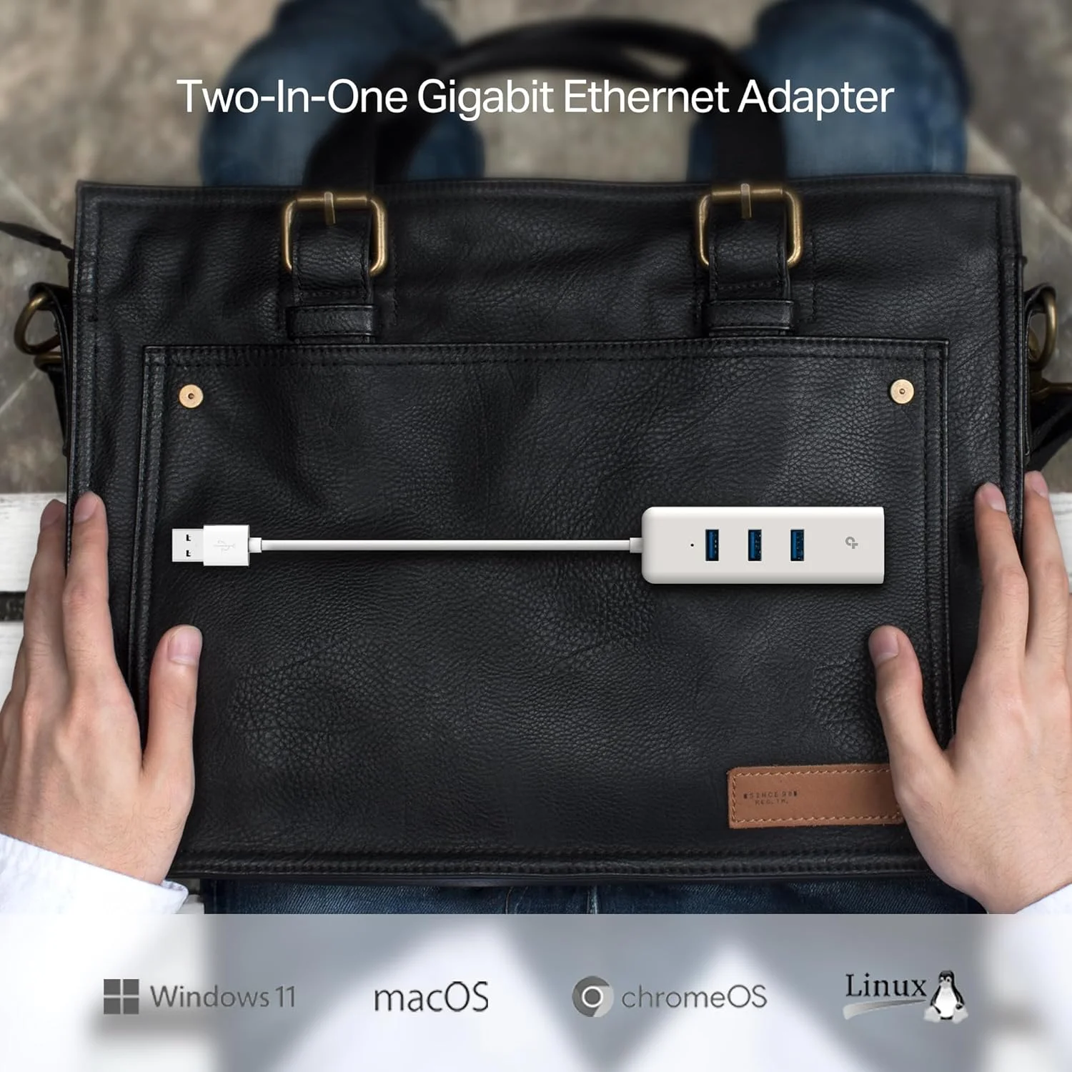 هاب USB 3.0 تیپیلینک با 3 پورت و آداپتور گیگابیتی اترنت 2 در 1 مدل UE330، سفید هاب USB 3.0 تیپیلینک با 3 پورت و آداپتور گیگابیتی اترنت 2 در 1 مدل UE330، سفید