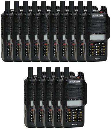 رادیو دو طرفه Baofeng UV-9R Plus، هندزفری، دو باند، نور پس زمینه خودکار، تایمر تایم اوت، اعلان صوتی، قفل صفحه کلید خودکار، آلارم اضطراری، چراغ قوه، هشدار باتری کم، بسته 15 عددی، مشکی | UV9RP