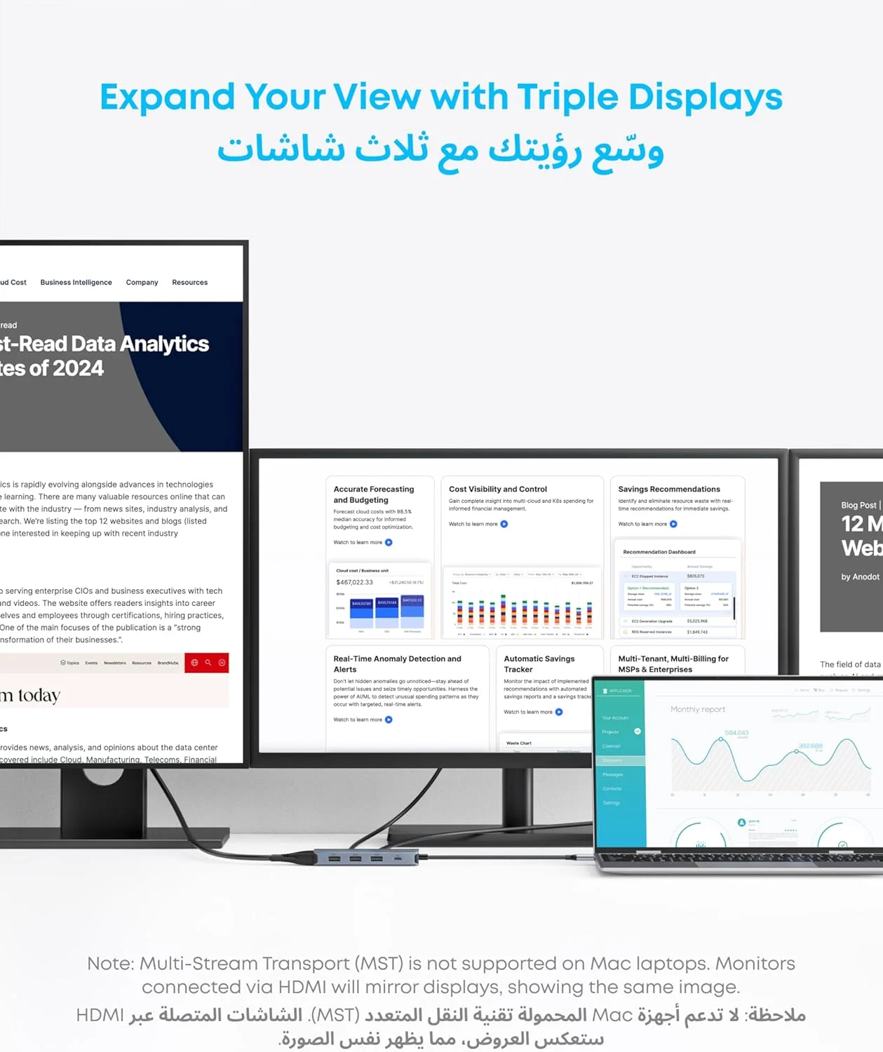 هاب 8 در 1 USB-C انکر، داکینگ استیشن USB C با نمایشگر سه گانه و دانگل چند پورت با 2 پورت HDMI 4K و VGA 1080p، انتقال داده 5 گیگابیت بر ثانیه، پورت های USB برای MacBook Air/Pro، Dell XPS، iPad Pro و غیره هاب 8 در 1 USB-C انکر، داکینگ استیشن USB C با نمایشگر سه گانه و دانگل چند پورت با 2 پورت HDMI 4K و VGA 1080p، انتقال داده 5 گیگابیت بر ثانیه، پورت های USB برای MacBook Air/Pro، Dell XPS، iPad Pro و غیره