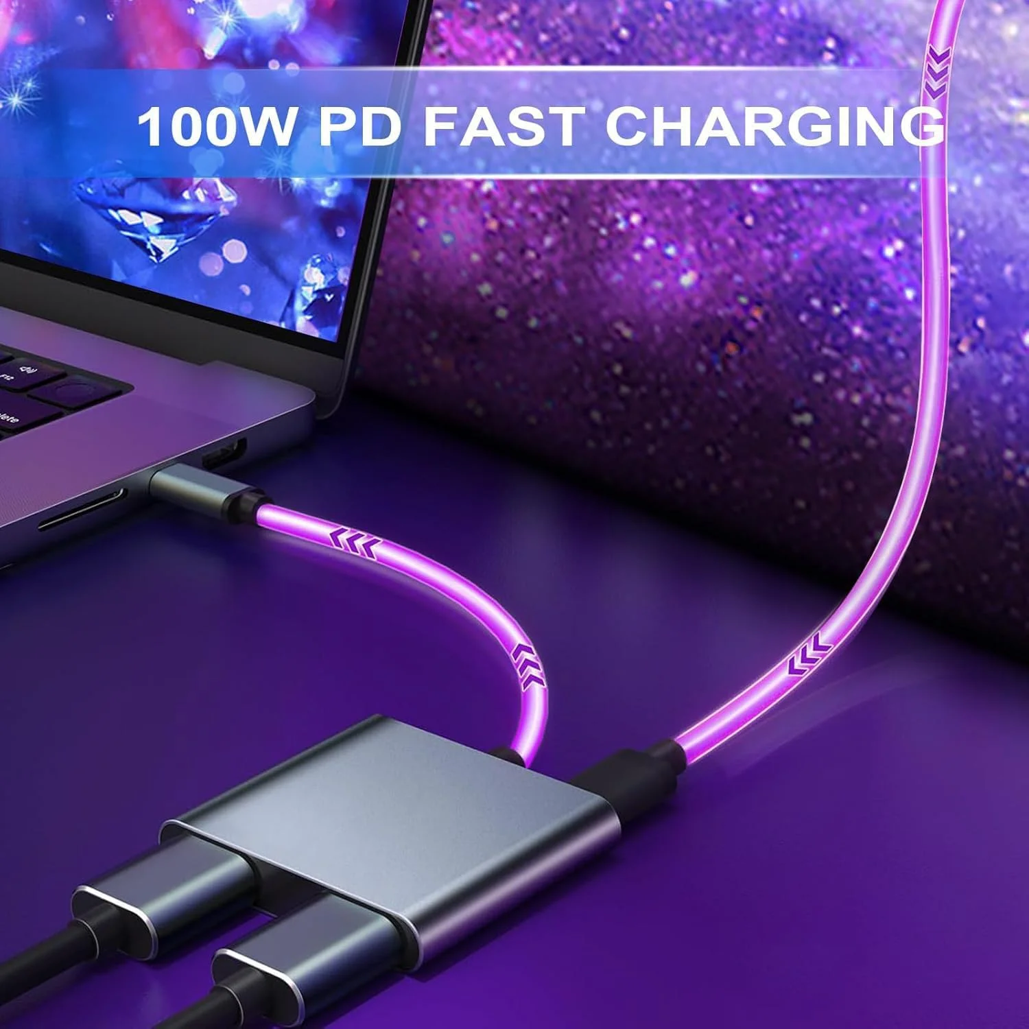 آداپتور USB C به دو HDMI 4K مدل T Tersely【4 در 1】، هاب USB C چند پورت با 2xHDMI، USB 3.0، 100W PD، اسپلیتر USB C به HDMI با قابلیت نمایش گسترده برای ویندوز (MST) و macOS (فقط SST)، مناسب برای MacBook Pro/Air