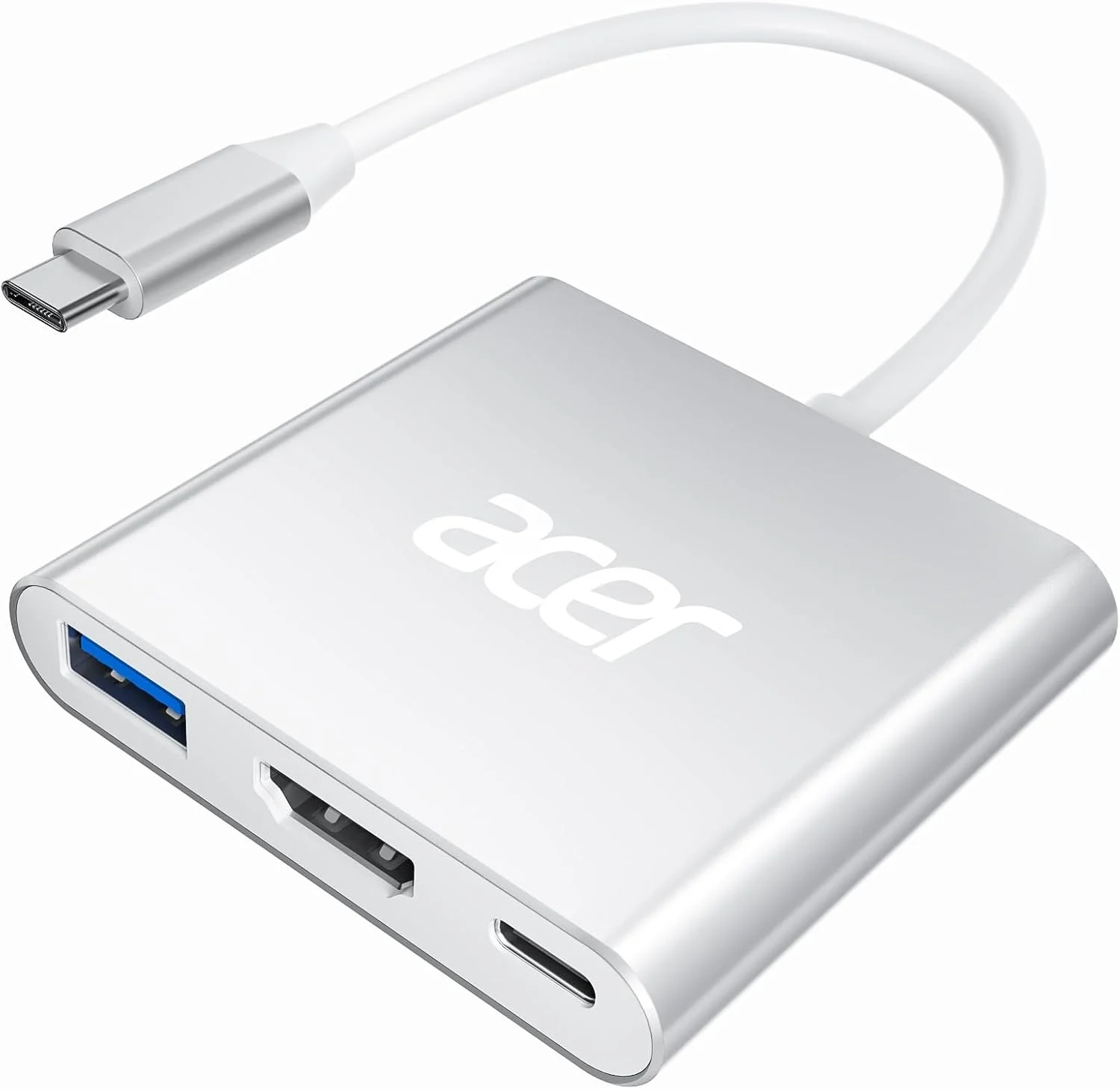 آداپتور چند پورت USB C به HDMI ایسر، هاب Type-C با HDMI 4K، PD 100W، پورت USB 3.0، سازگار با MacBook Pro/Air، iPad Pro/Air، iPhone 16 Pro/Pro Max، لپ‌تاپ‌ها و تبلت‌ها
