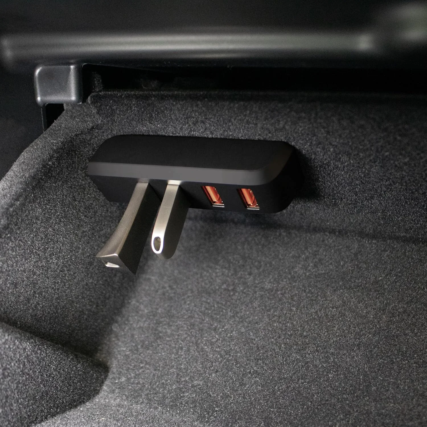هاب USB جعبه داشبورد مدل Y تسلا 2021-2024 و مدل 3 2021-2023، لوازم جانبی پایه توسعه چهار در یک برای دوربین داشبورد، فلش مموری، انتقال داده، بازی و موسیقی
