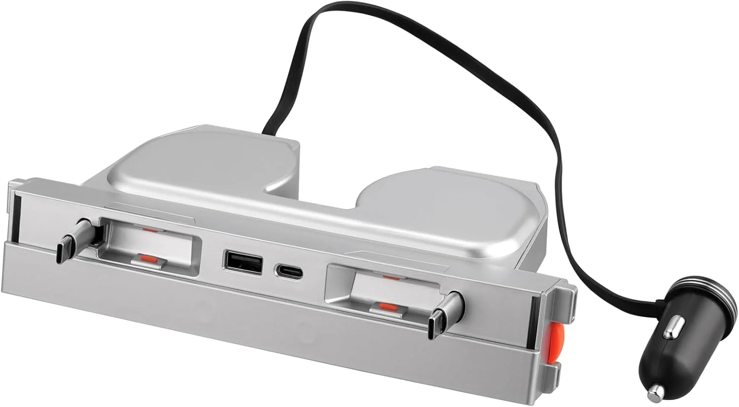 هاب USB خودرو EYPINS برای مدل 3 هایلند 2024 تسلا، شارژر USB چند پورت 4 در 1 خودرو، هاب USB مخفی کنسول مرکزی با کابل شارژ جمع شونده 80 سانتی متری، هاب USB مدل 3 هایلند تسلا