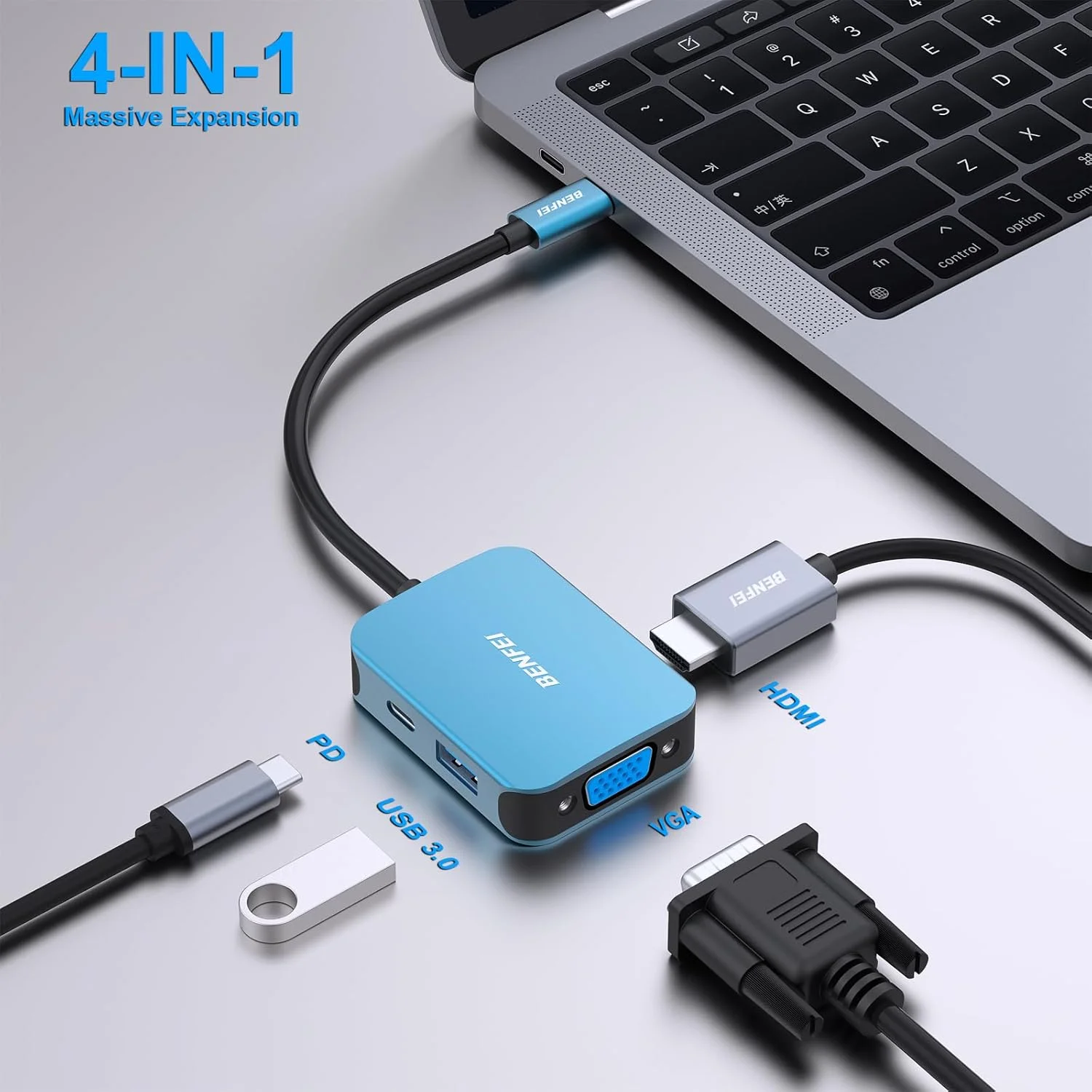 هاب USB C بنفی 4 در 1، آداپتور USB Type-C به HDMI VGA، آداپتور USB C به USB، USB Type-C Power Delivery، سازگار با iPhone 15 Pro/Max، MacBook Pro/Air 2023، iPad Pro، iMac، S23، XPS 17 هاب USB C بنفی 4 در 1، آداپتور USB Type-C به HDMI VGA، آداپتور USB C به USB، USB Type-C Power Delivery، سازگار با iPhone 15 Pro/Max، MacBook Pro/Air 2023، iPad Pro، iMac، S23، XPS 17