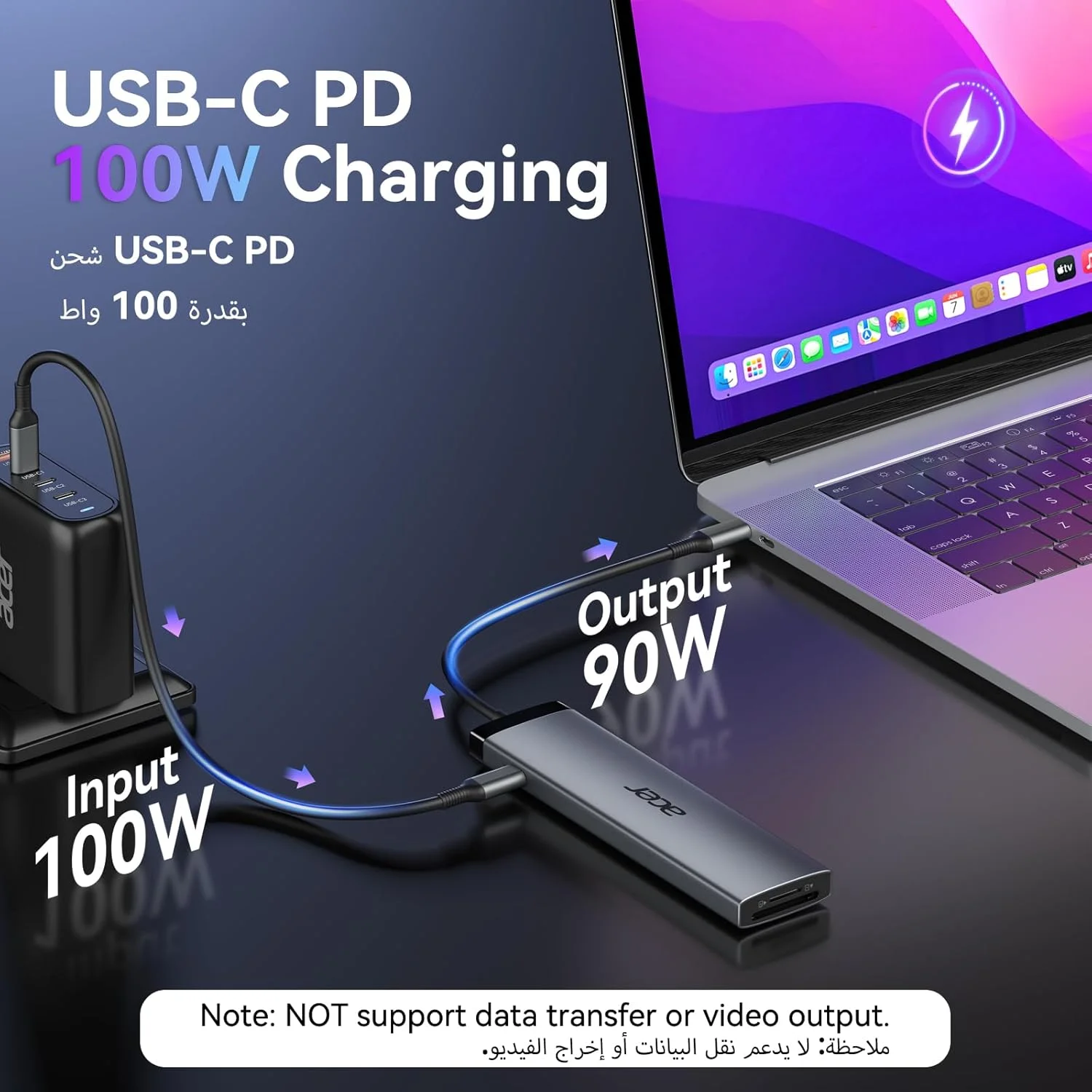 هاب USB C ایسر 8 در 1، آداپتور USB C به HDMI 4K@60Hz، داک استیشن 10 گیگابیت بر ثانیه با 2 پورت USB-C 3.2 و 2 پورت USB-A 3.0، کارت خوان SD/TF، PD 100W، آداپتور چند پورت برای لپ تاپ، کامپیوتر و آیپد پرو هاب USB C ایسر 8 در 1، آداپتور USB C به HDMI 4K@60Hz، داک استیشن 10 گیگابیت بر ثانیه با 2 پورت USB-C 3.2 و 2 پورت USB-A 3.0، کارت خوان SD/TF، PD 100W، آداپتور چند پورت برای لپ تاپ، کامپیوتر و آیپد پرو