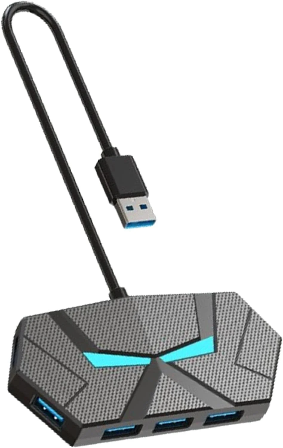 هاب USB لپ تاپ NALACAL - هاب USB 3.0، هاب پورت USB | هاب داده 7 پورت USB 3.0، اسپلیتر هاب داده USB، پورت USB اضافی چندگانه، آداپتور توسعه دهنده انتقال داده برای لپ تاپ، کیبورد، هارد دیسک، صدای USB