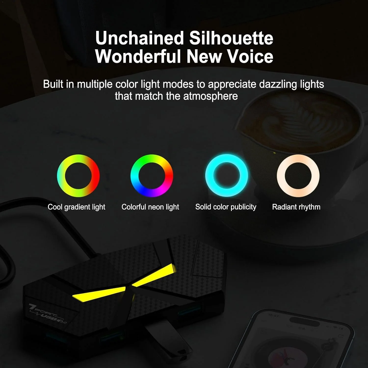 هاب USB لپ تاپ NALACAL - هاب USB 3.0، هاب پورت USB | هاب داده 7 پورت USB 3.0، اسپلیتر هاب داده USB، پورت USB اضافی چندگانه، آداپتور توسعه دهنده انتقال داده برای لپ تاپ، کیبورد، هارد دیسک، صدای USB