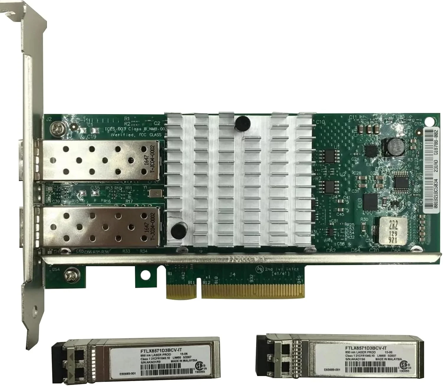 آداپتور شبکه اترنت همگرا دوگانه SFP برای Intel 82599ES مدل X520-DA2 10GBE PCI-E NIC ISCSI NFS Storage Over Ethernet