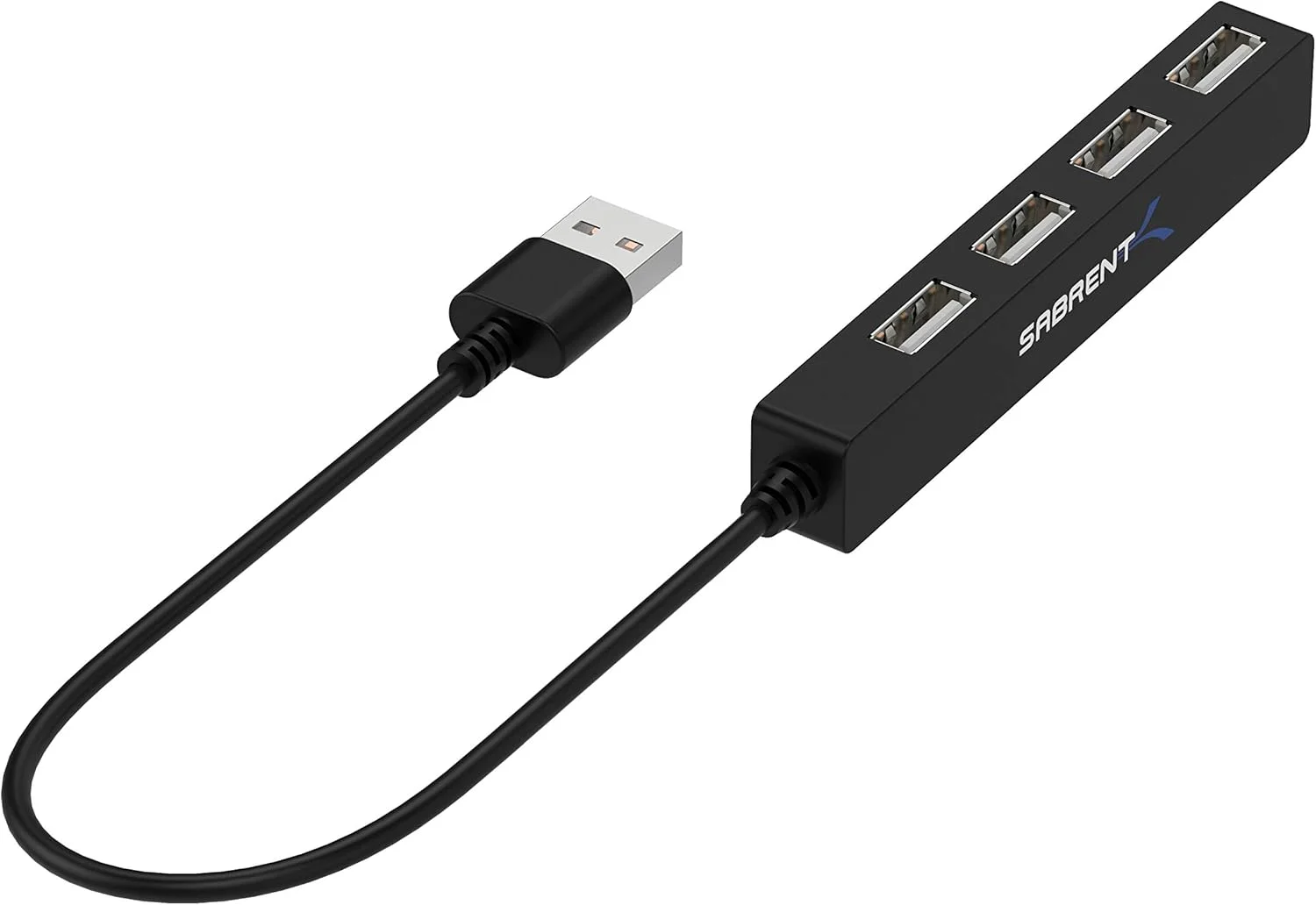 هاب USB 2.0 چهار پورت قابل حمل سابرنت (کابل 9.5 اینچی) برای اولترا بوک، مک بوک ایر، تبلت ویندوز 8 (HB-MCRM)