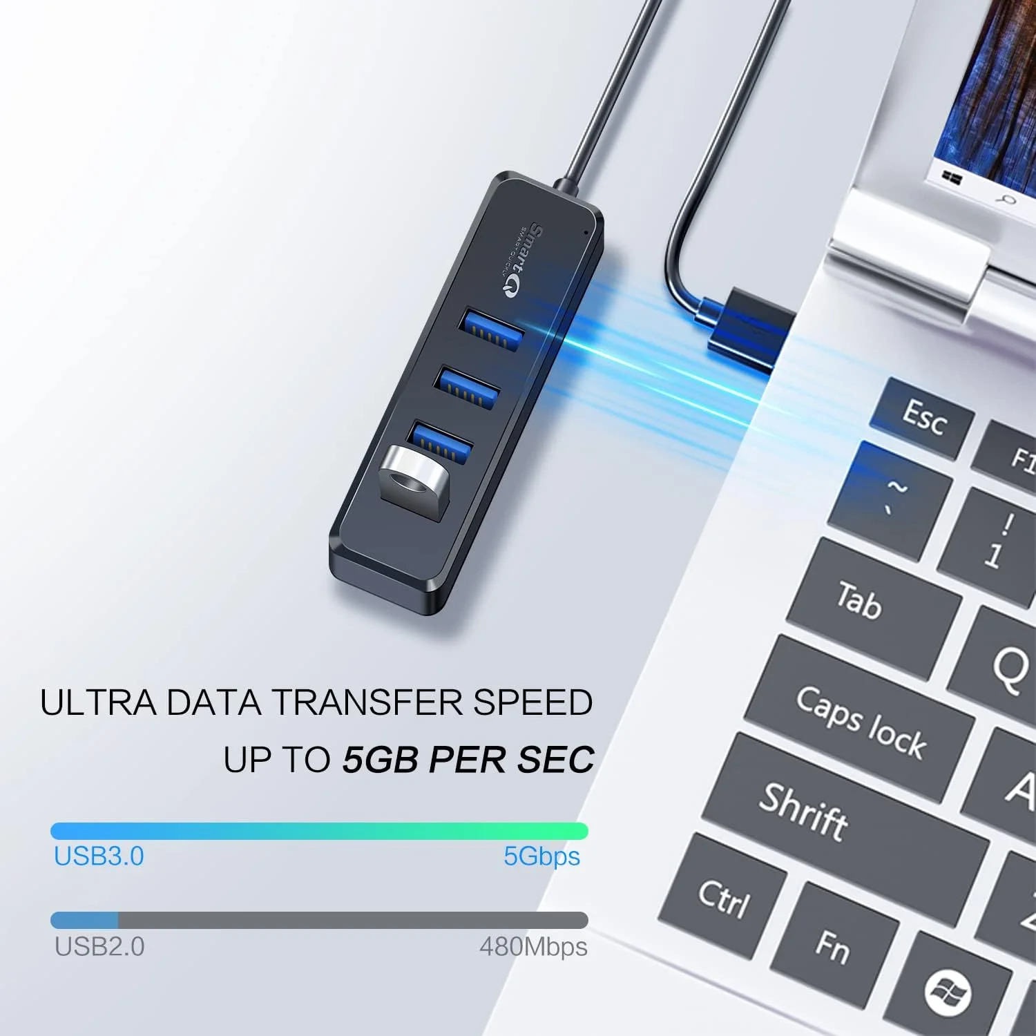 هاب USB 3.0 اسمارت کیو مدل H302S، دارای 4 پورت توسعه USB با کابل 60 سانتی متری، انتقال داده با سرعت بالا، سازگار با لپ تاپ، کامپیوتر، مک، پرینتر، هارد اکسترنال هاب USB 3.0 اسمارت کیو مدل H302S، دارای 4 پورت توسعه USB با کابل 60 سانتی متری، انتقال داده با سرعت بالا، سازگار با لپ تاپ، کامپیوتر، مک، پرینتر، هارد اکسترنال