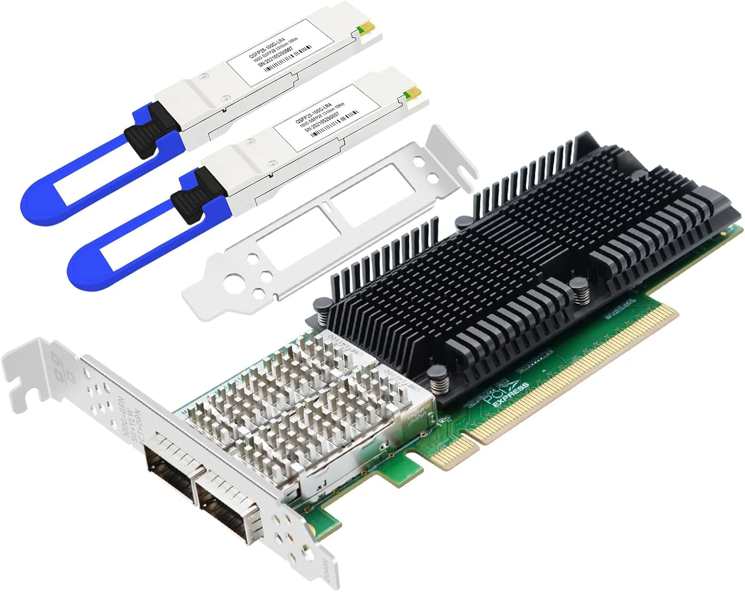 کارت شبکه فیبر نوری 10 گیگابیت با چیپ Broadcom BCM57810S، آداپتور اترنت پورت SFP+ دوگانه، پورت نوری PCIE X8، پشتیبانی از Windows server/Linux/Vmware (همراه با 2 عدد ماژول نوری تک حالته)