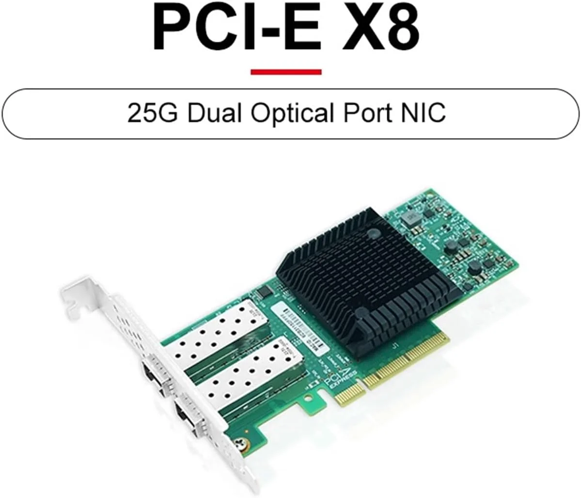 کارت شبکه 10G 25G 40G 100G با 1/2/4 پورت s-f.p+ s-f.p28 آداپتور اترنت X4 X8 NIC (دو پورت 25G)