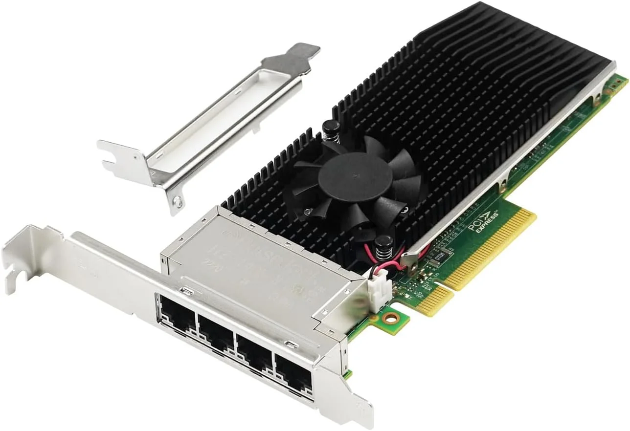 آداپتور سرور چهار پورت 10G اترنت PCI-Express x8 سازگار با خطوط x16