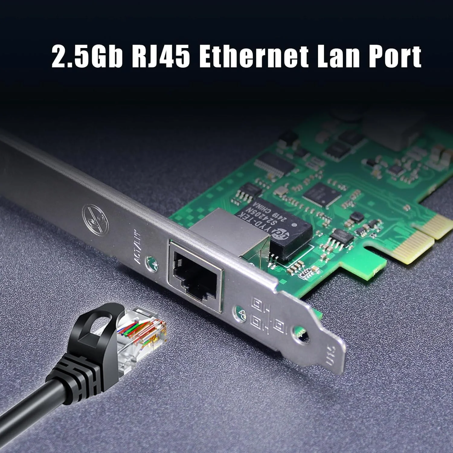 کارت شبکه 2.5 گیگابیتی GLOTRENDS ST7481 PoE+، پورت اترنت RJ45 LAN، رابط PCIE 3.1 X1، براکت استاندارد و نیمه ارتفاع