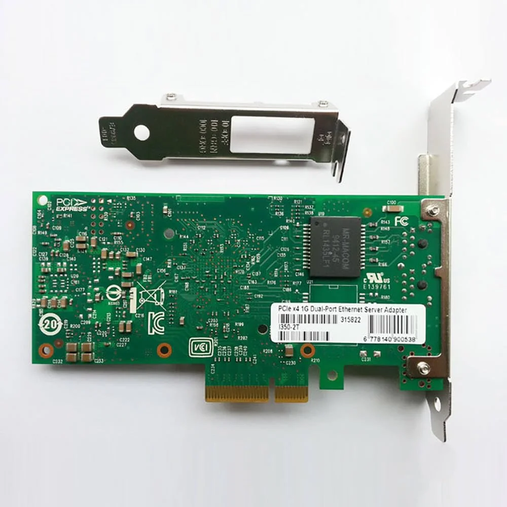 کارت شبکه دو پورت گیگابیتی اترنت LAN با چیپ I350AM2، اتصال PCI-E X4 و پورت RJ45 با سرعت 10/100/1000Mbps مدل I350-2T کارت شبکه دو پورت گیگابیتی اترنت LAN با چیپ I350AM2، اتصال PCI-E X4 و پورت RJ45 با سرعت 10/100/1000Mbps مدل I350-2T