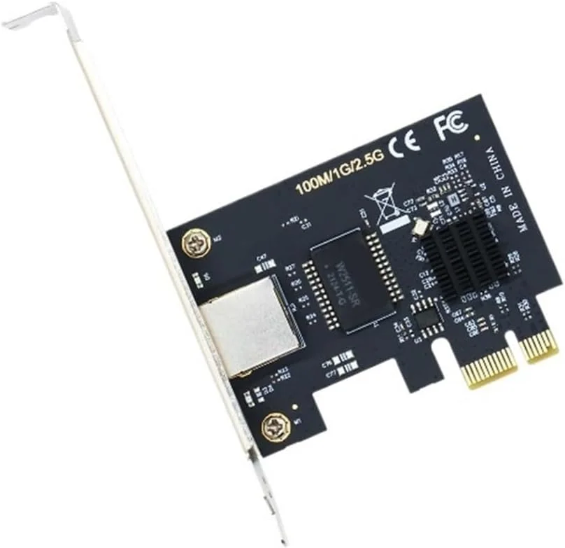 کارت شبکه 2.5G گیگابیتی LAN اترنت RJ45 با سرعت 2500Mbps و 1Gbps/2.5Gbps