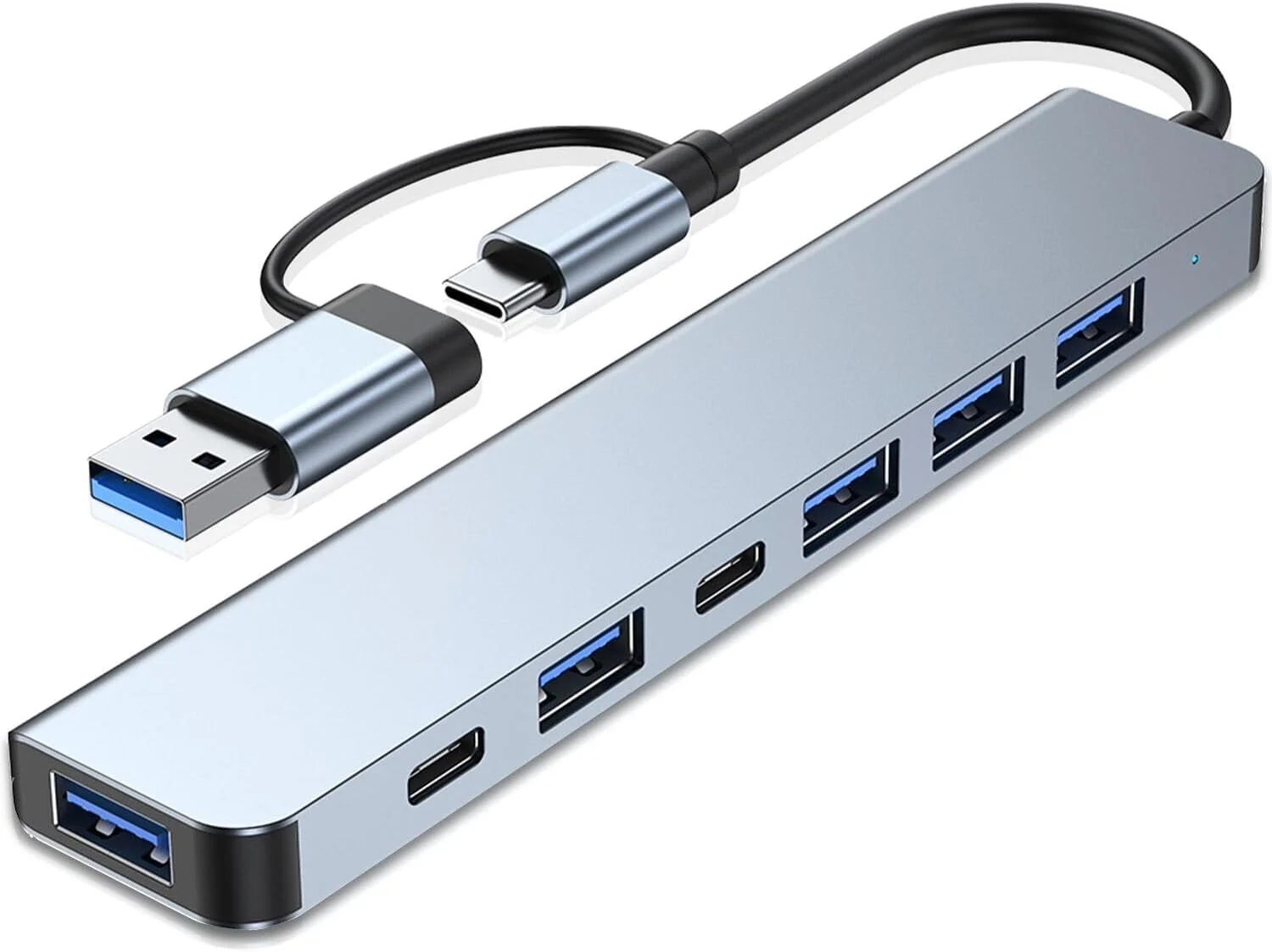 هاب آلومینیومی USB C و USB ویونن 7 در 1 با پورت های USB 3.0 و USB-C برای کامپیوتر/لپ تاپ/مک بوک پرو/ایر/آی مک/آیپد و دستگاه های بیشتر