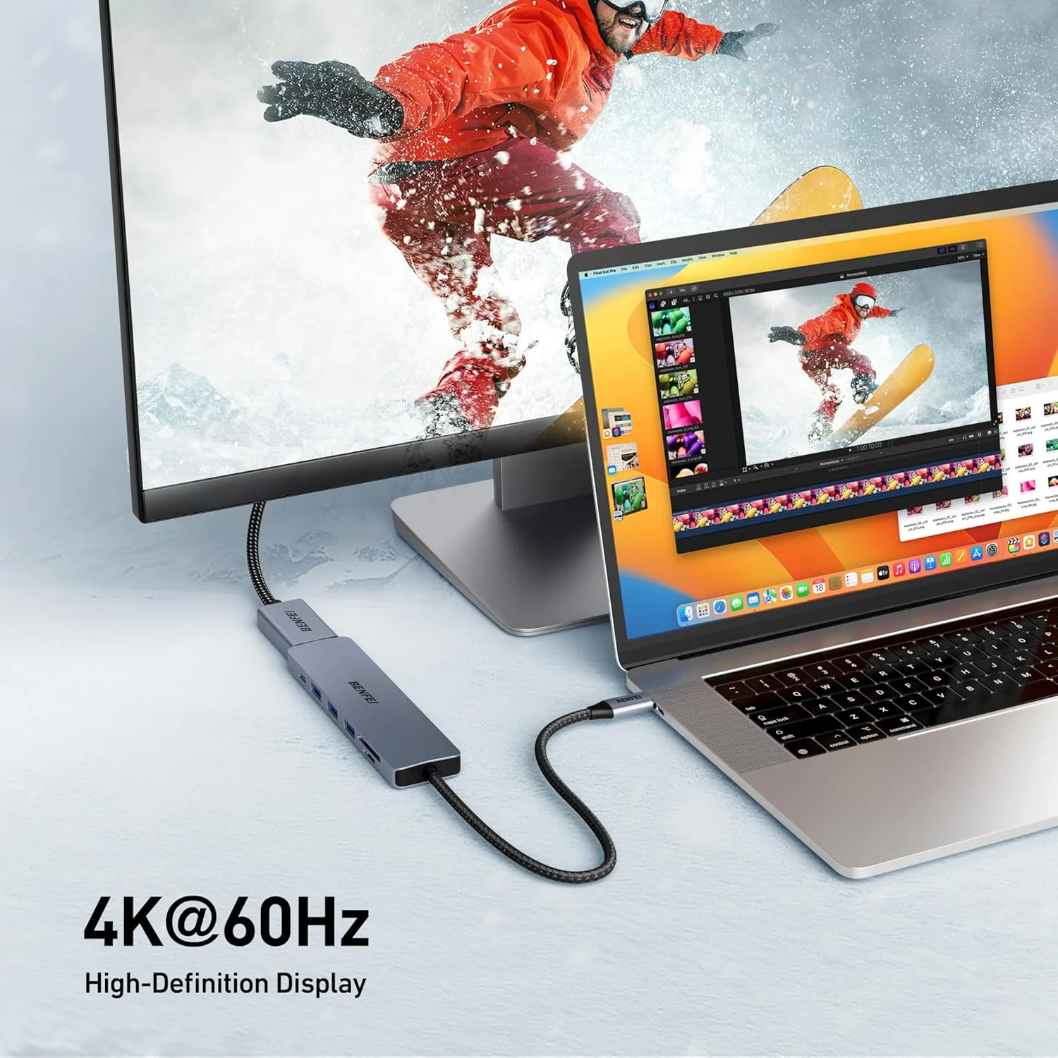 هاب USB C بنفی 7 در 1، آداپتور چند پورت USB-C با HDMI (دارای گواهی 4K@60Hz)/ تحویل برق 100W/ 3*USB 3.0 5Gbps/ کارت خوان SD/TF (160MB/s) برای آیفون 15 پرو/مکس، مک بوک، آیپد پرو، آی مک، S23، XPS17 هاب USB C بنفی 7 در 1، آداپتور چند پورت USB-C با HDMI (دارای گواهی 4K@60Hz)/ تحویل برق 100W/ 3*USB 3.0 5Gbps/ کارت خوان SD/TF (160MB/s) برای آیفون 15 پرو/مکس، مک بوک، آیپد پرو، آی مک، S23، XPS17